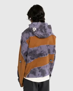 Best Sale P.A.M. Spiral Upcycle Hooded Sweat brown/grey