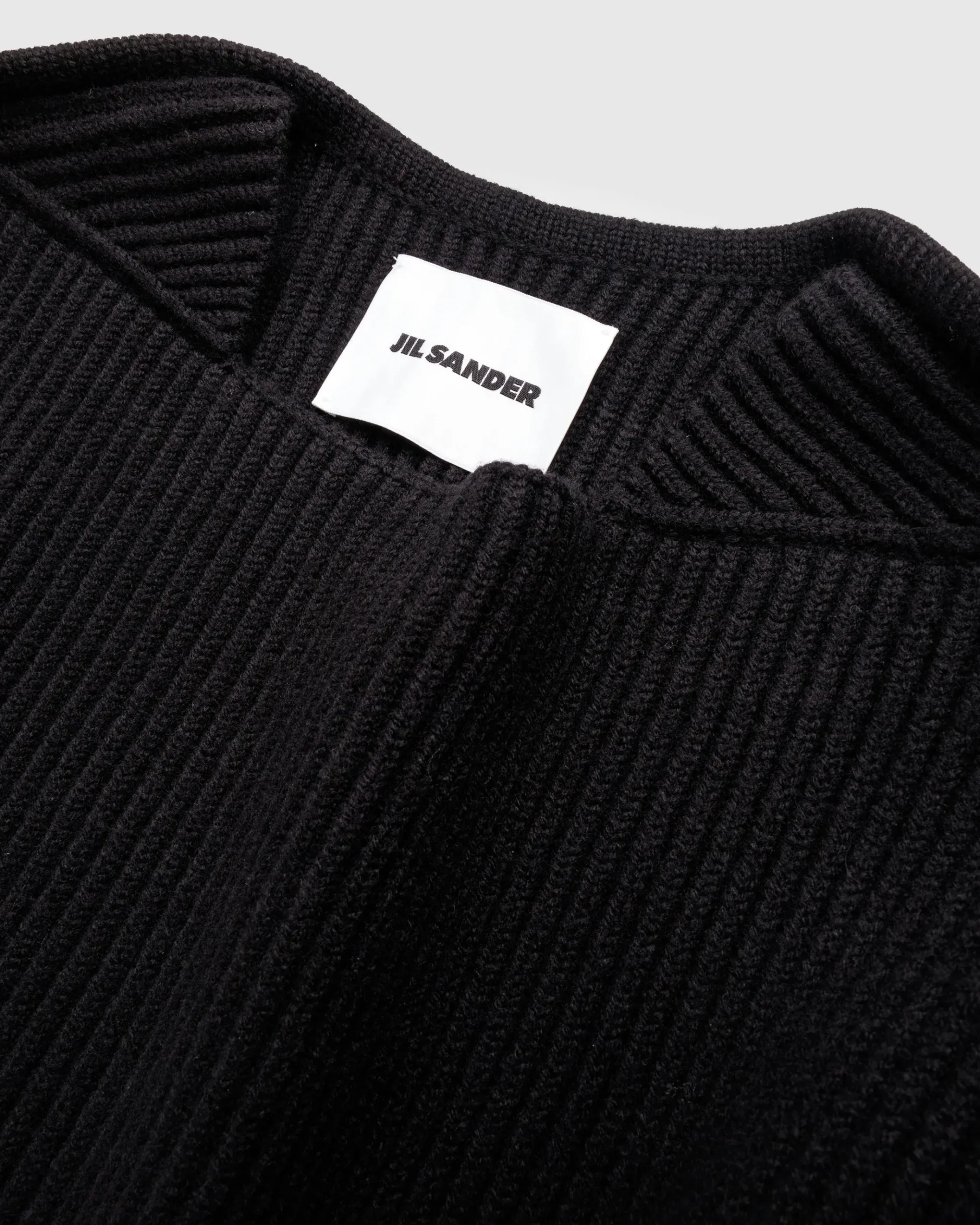 Cheap Jil Sander SQN Long-Sleeve Jumper black
