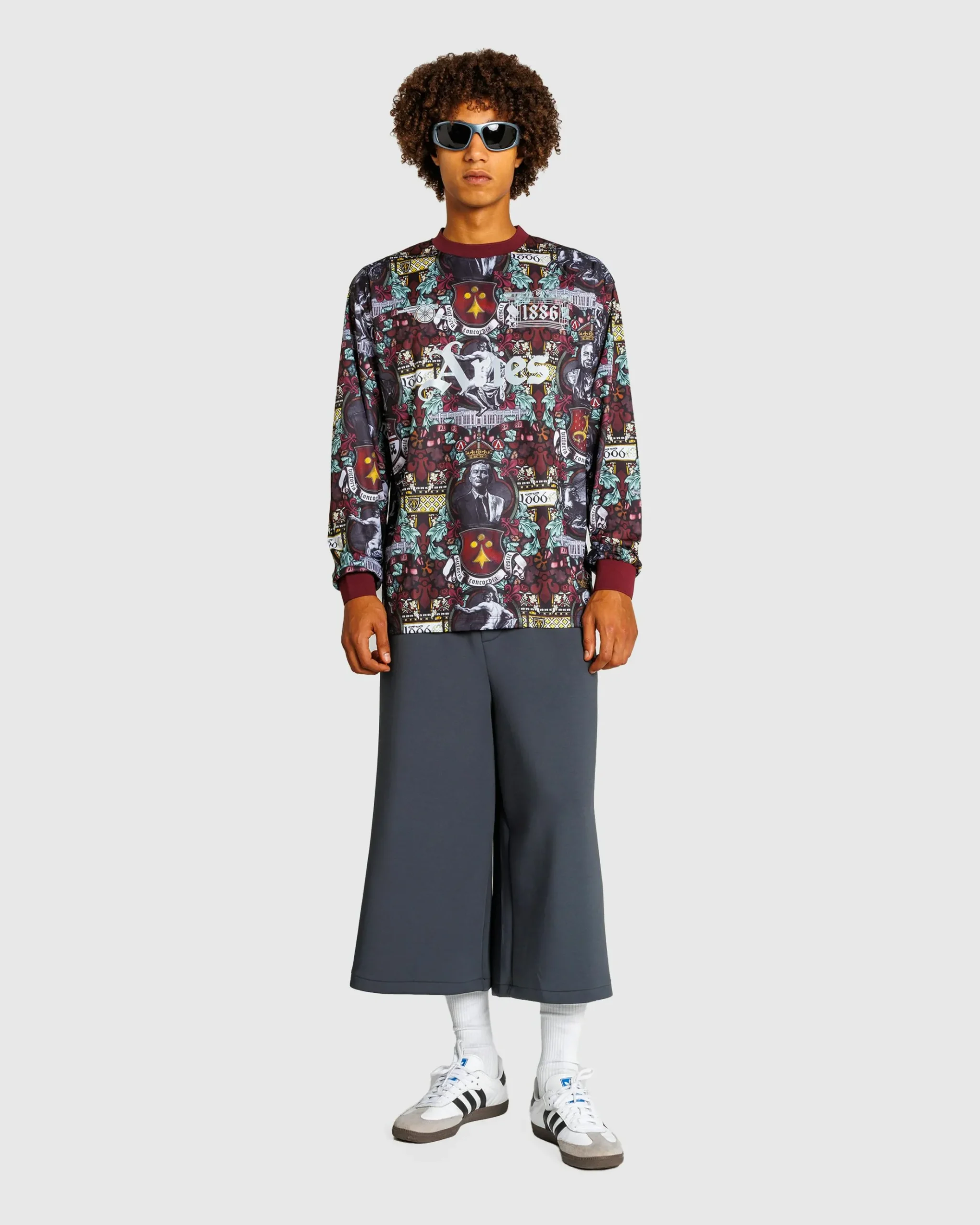 Clearance Aries Stained Glass Poly LS Tee multi