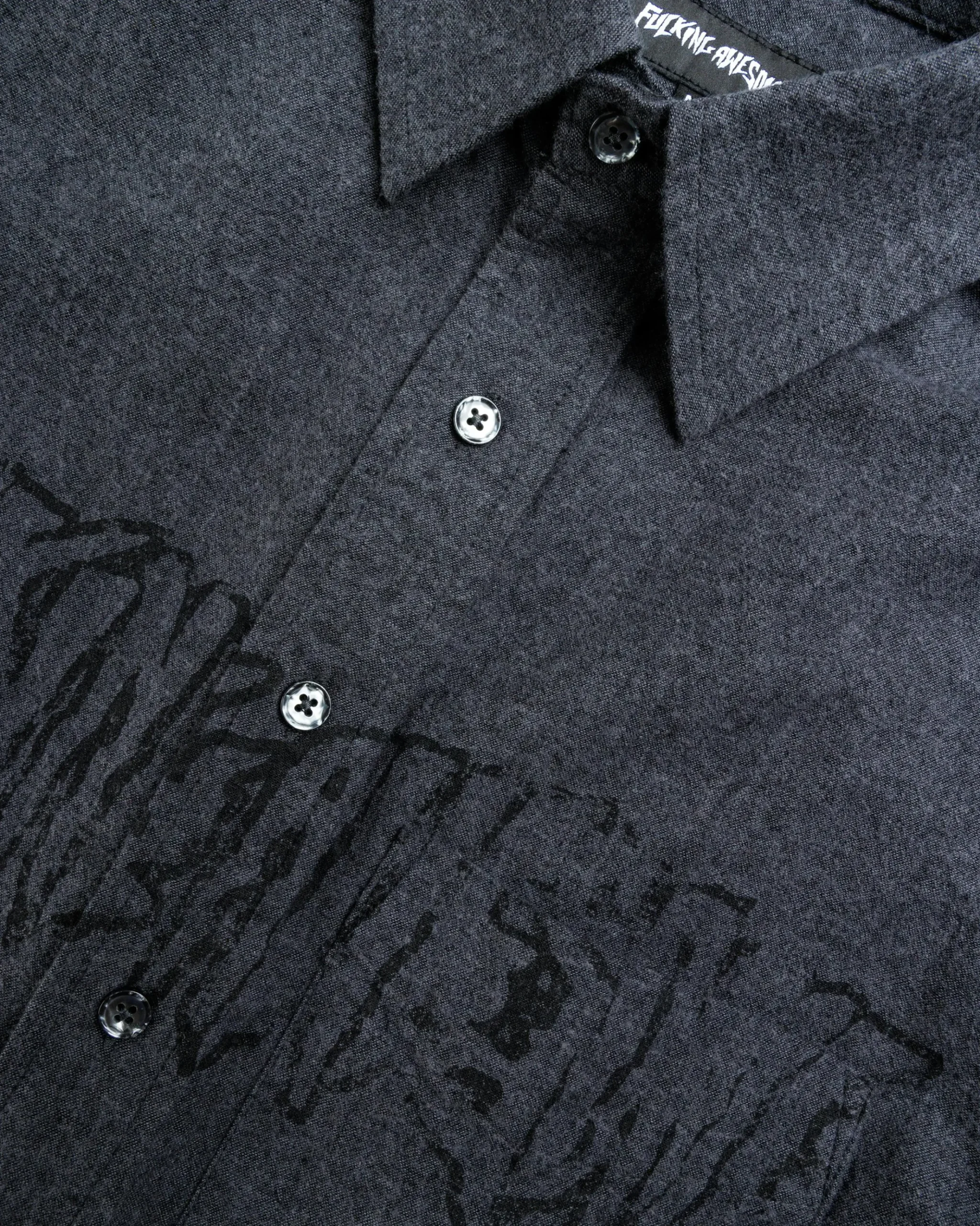 Best Sale Fucking Awesome Stamp Logo Chambray grey