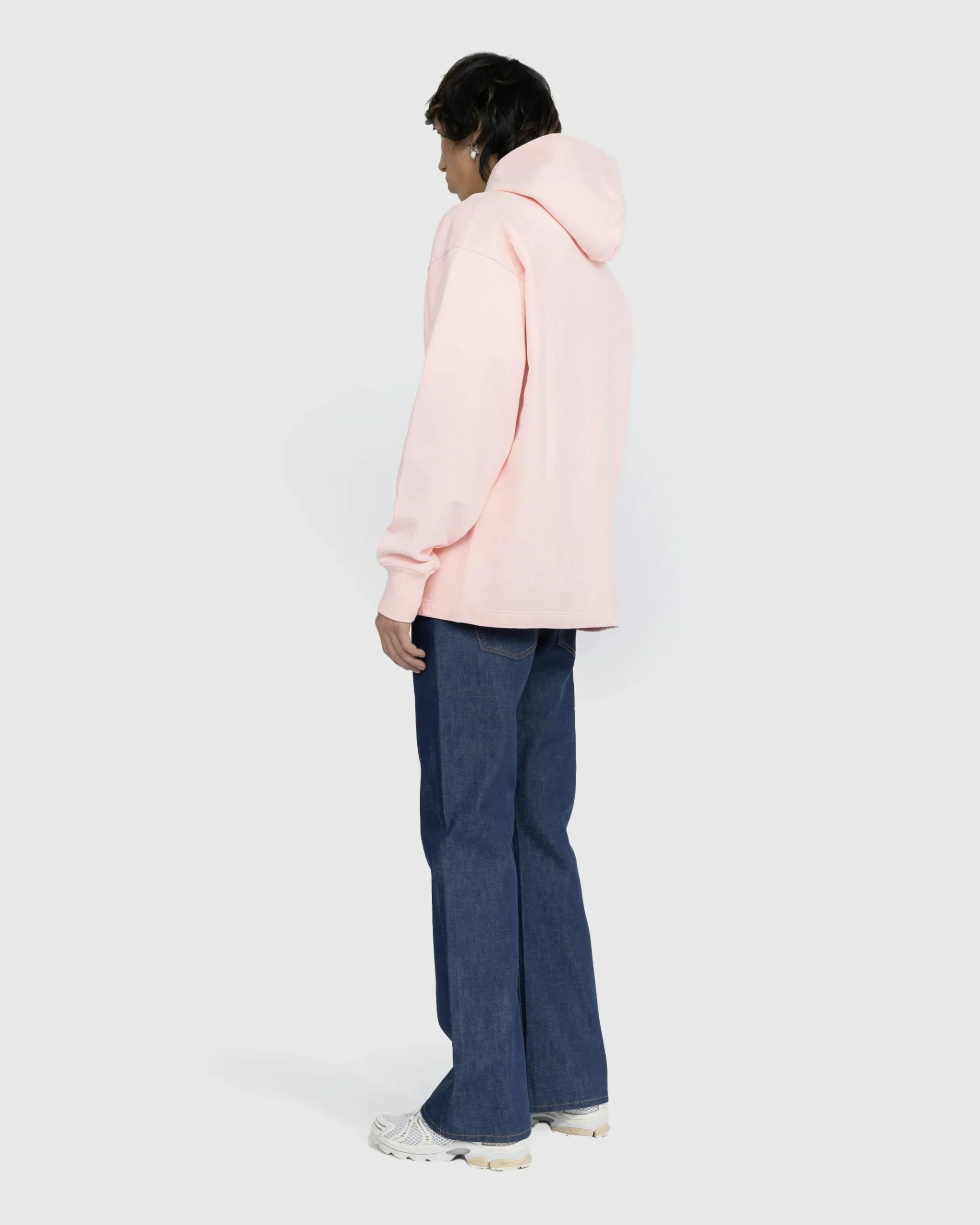 Sale Acne Studios Stamp Logo Hoodie Pale Pink palepink