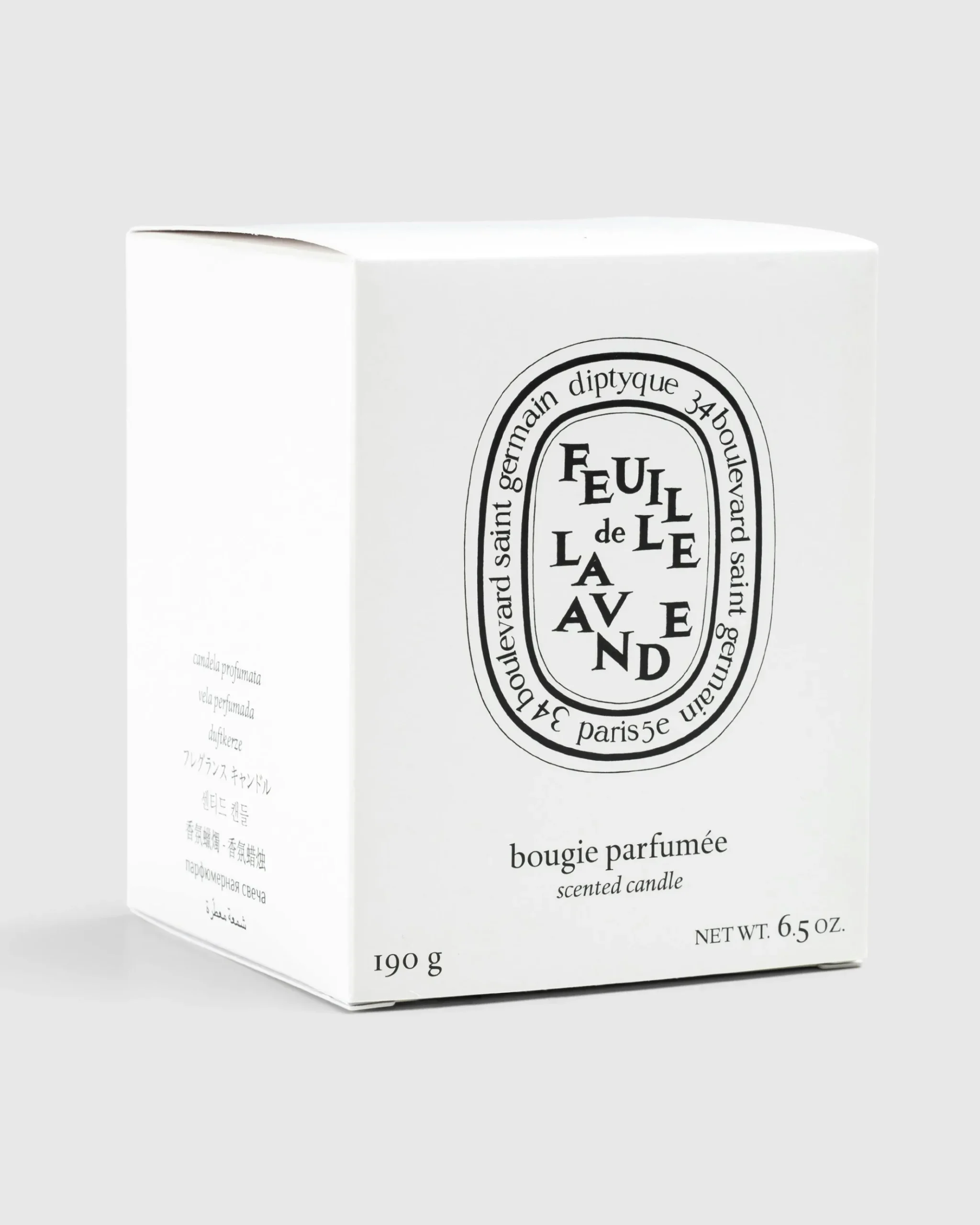 Fashion Diptyque Standard Candle Feuille de Lavande 190g clear