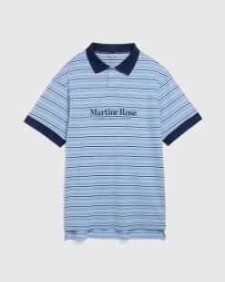 Best Martine Rose Stretched Polo Blue Stripe bluestripe