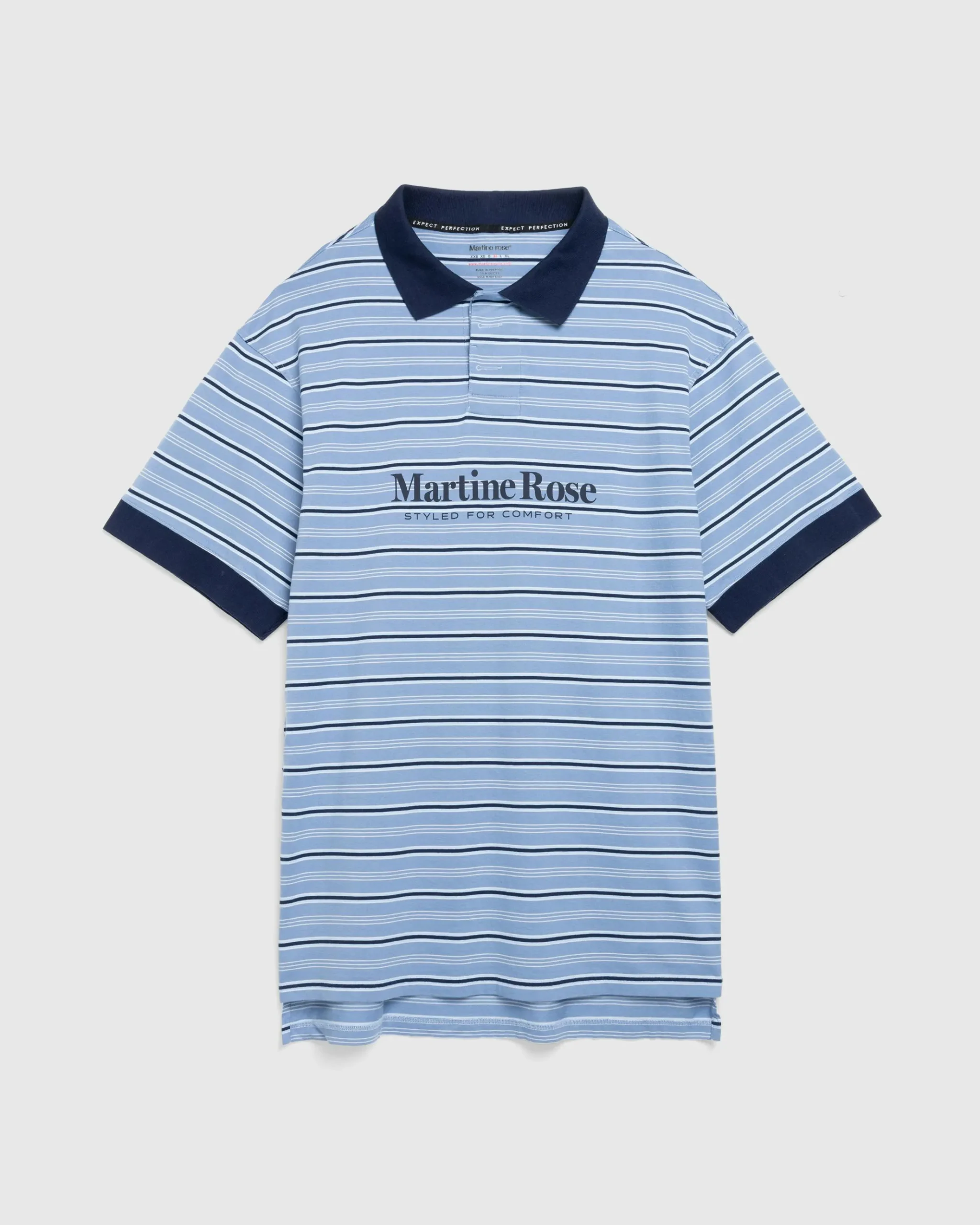 Best Martine Rose Stretched Polo Blue Stripe bluestripe