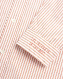 Discount Human Made Striped Oxford BD Shirt red