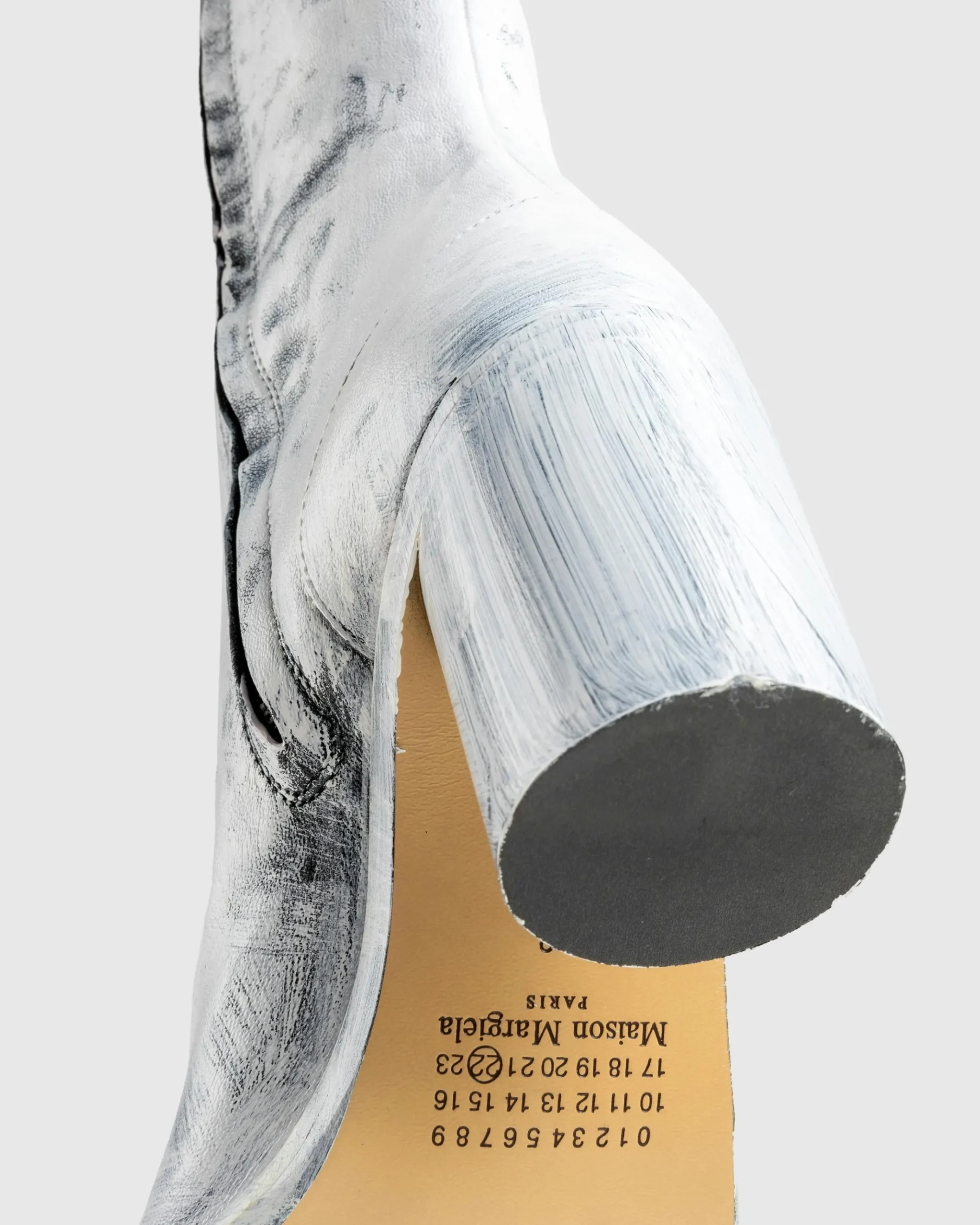 Store Maison Margiela Tabi Knee-High Boots Bianchetto black/white