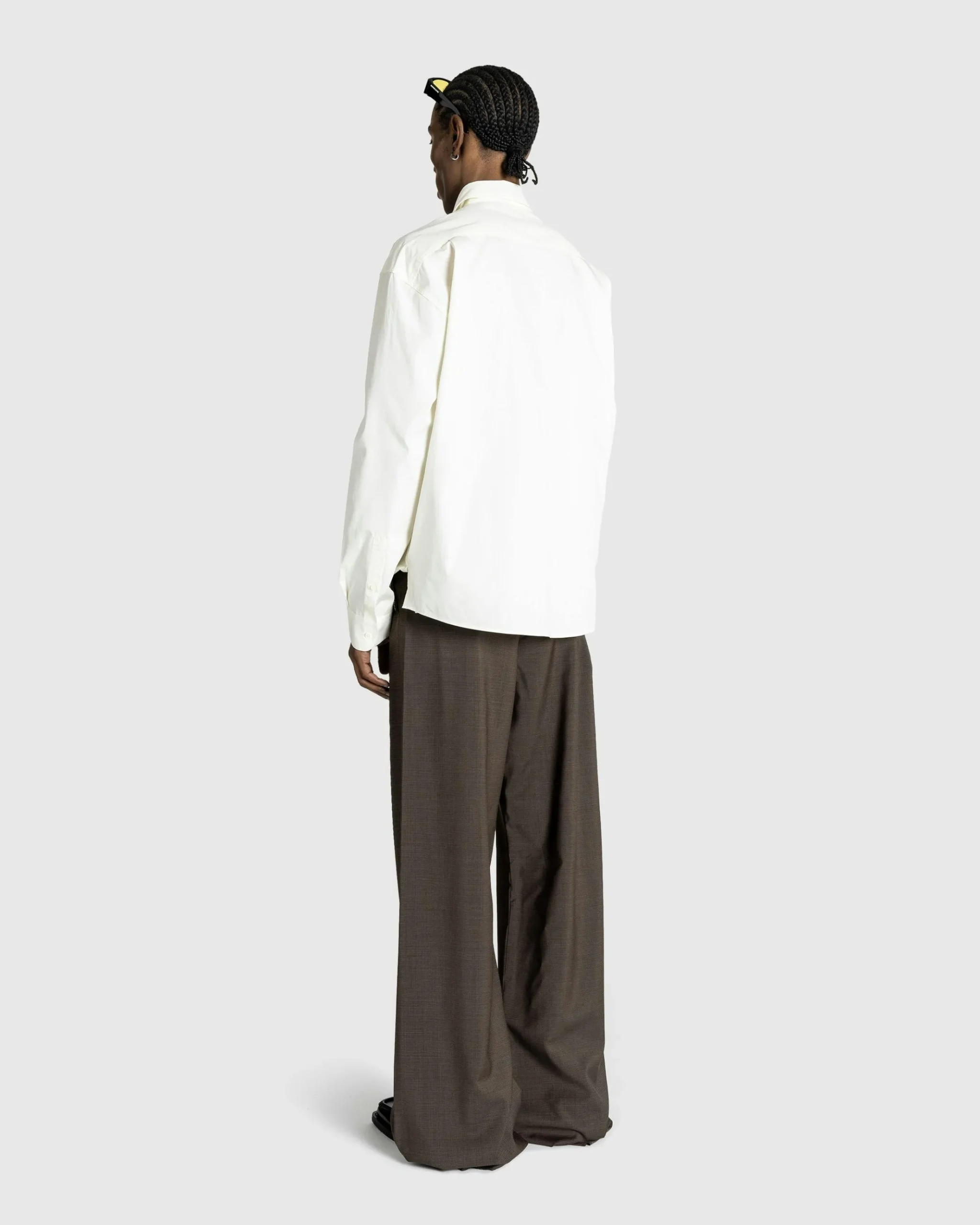 Hot Martine Rose Tailored Extended Wide Leg Trouser Brown Houndstooth brownhoundstooth