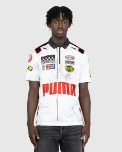 Flash Sale Puma Team Zip Polo White pumawhite