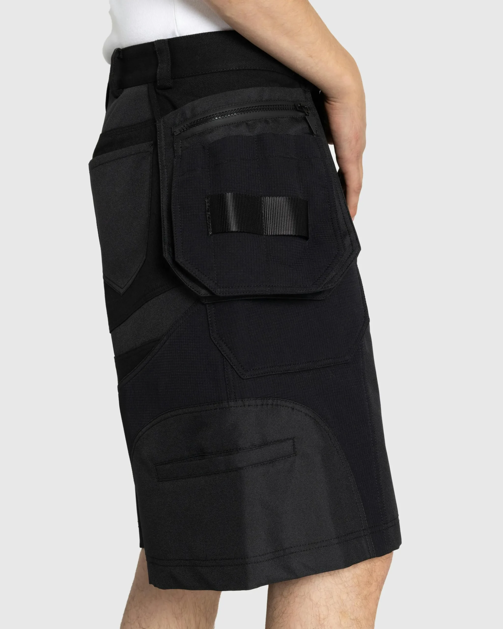 Best Sale Mugler Technical Fabric Cargo Shorts black/black