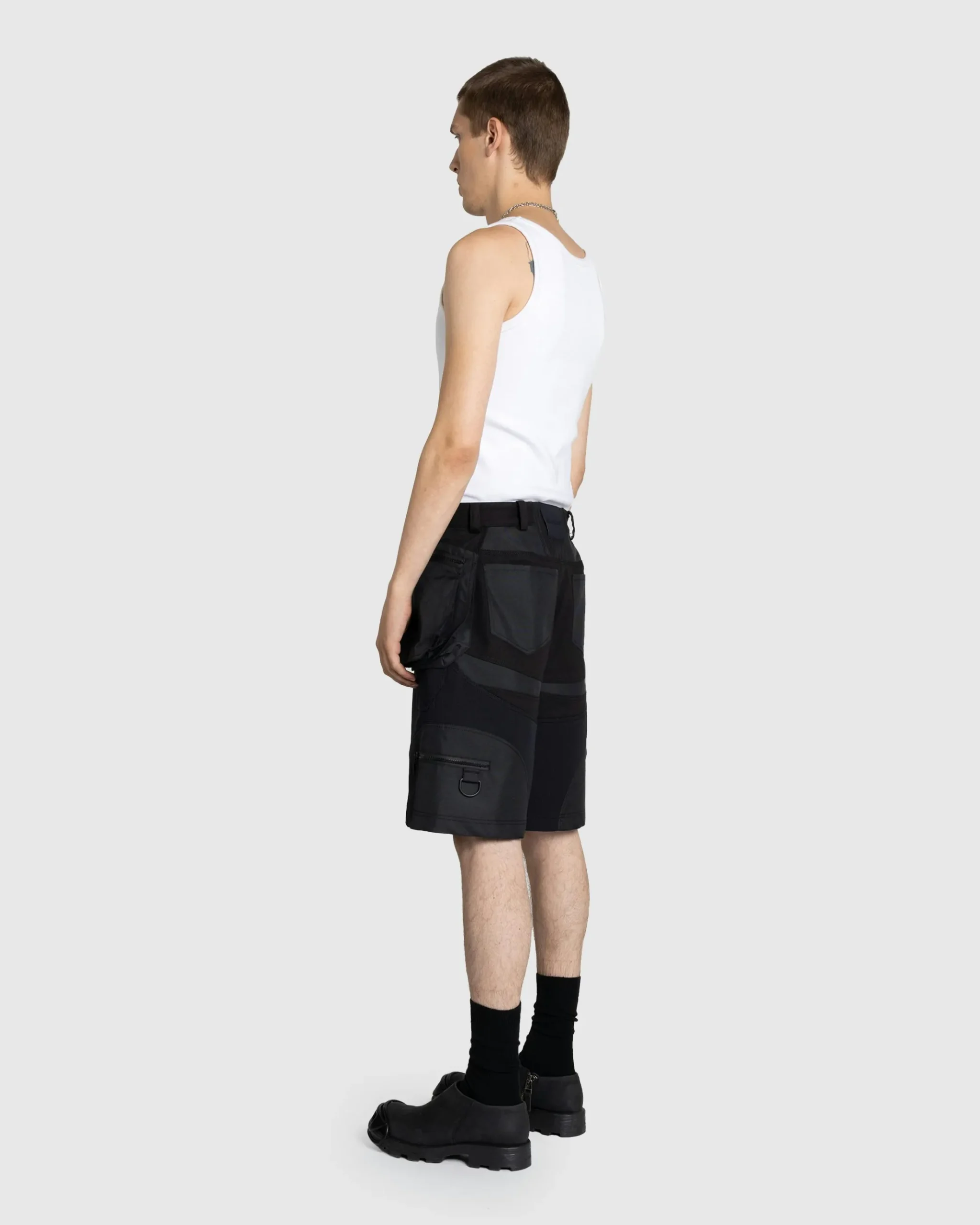 Best Sale Mugler Technical Fabric Cargo Shorts black/black