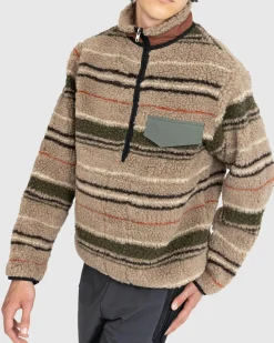 Shop RANRA Thjorsar Striped Pullover brown