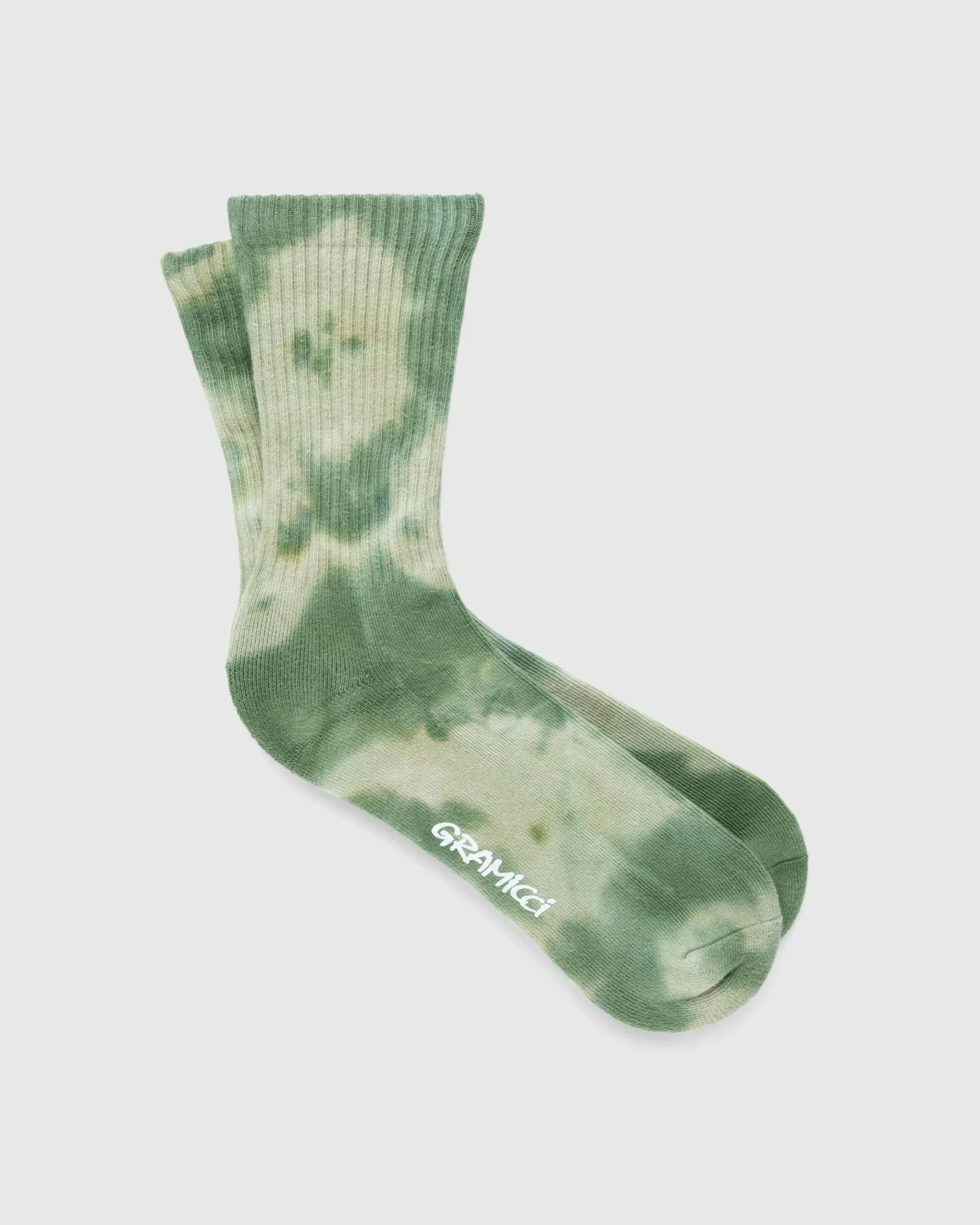 Shop Gramicci Tie Dye Crew Socks green