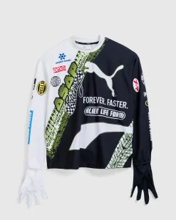Shop Puma Tire Glove Long-Sleeve White pumawhite