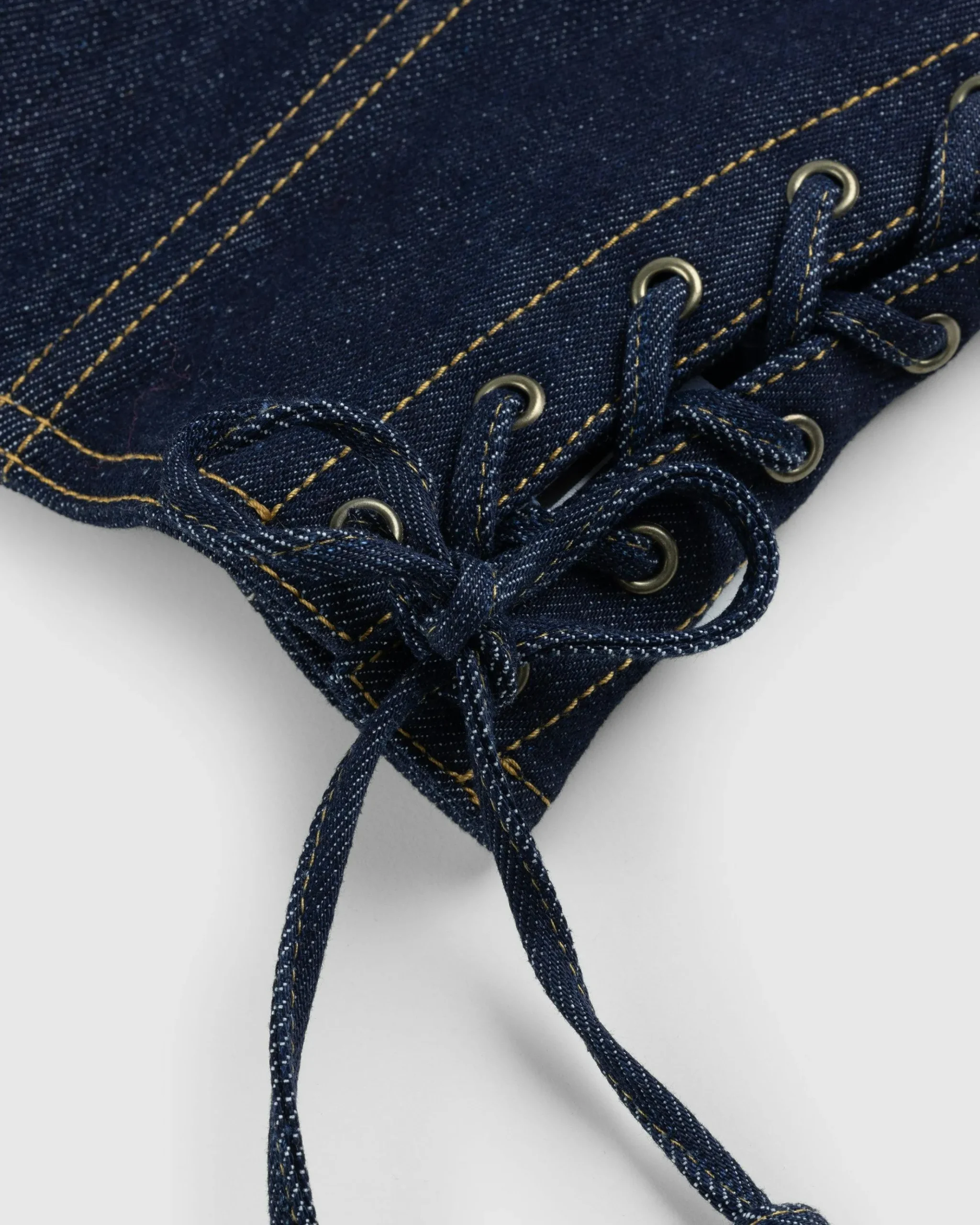 Discount Jean Paul Gaultier Topstitch Corset Indigo blue