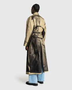 New Jean Paul Gaultier Trompe L'Œil Trench Coat sand/black