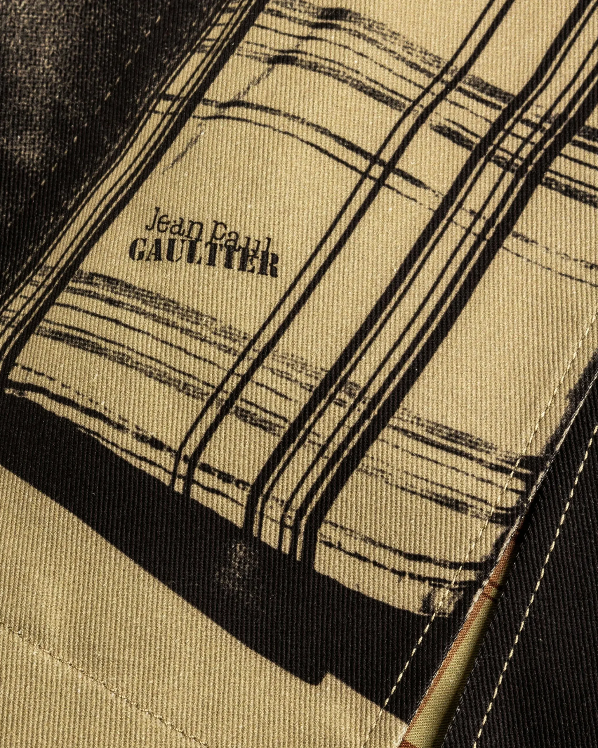 New Jean Paul Gaultier Trompe L'Œil Trench Coat sand/black