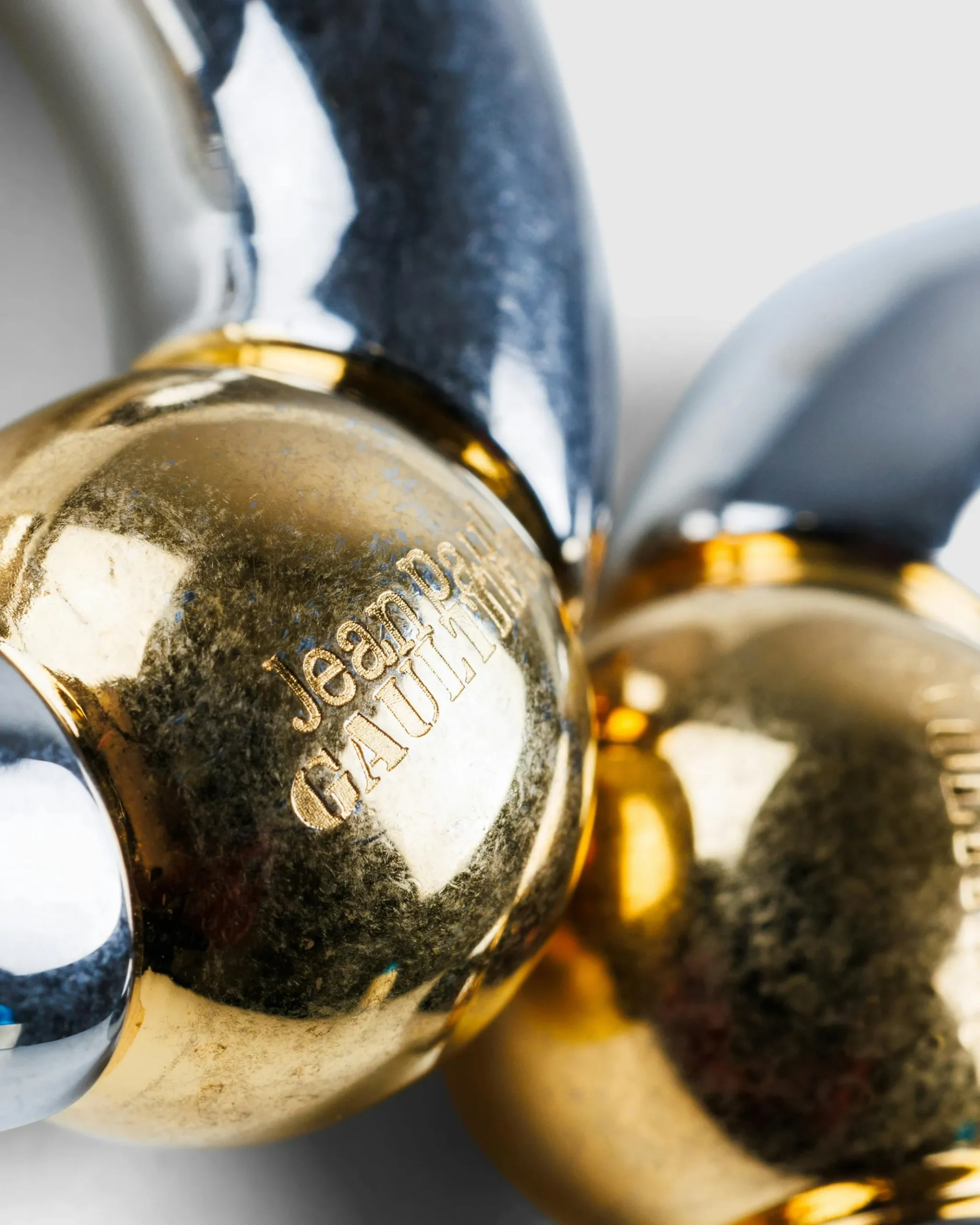 Online Jean Paul Gaultier Tube Earrings Silver/Gold silvergold