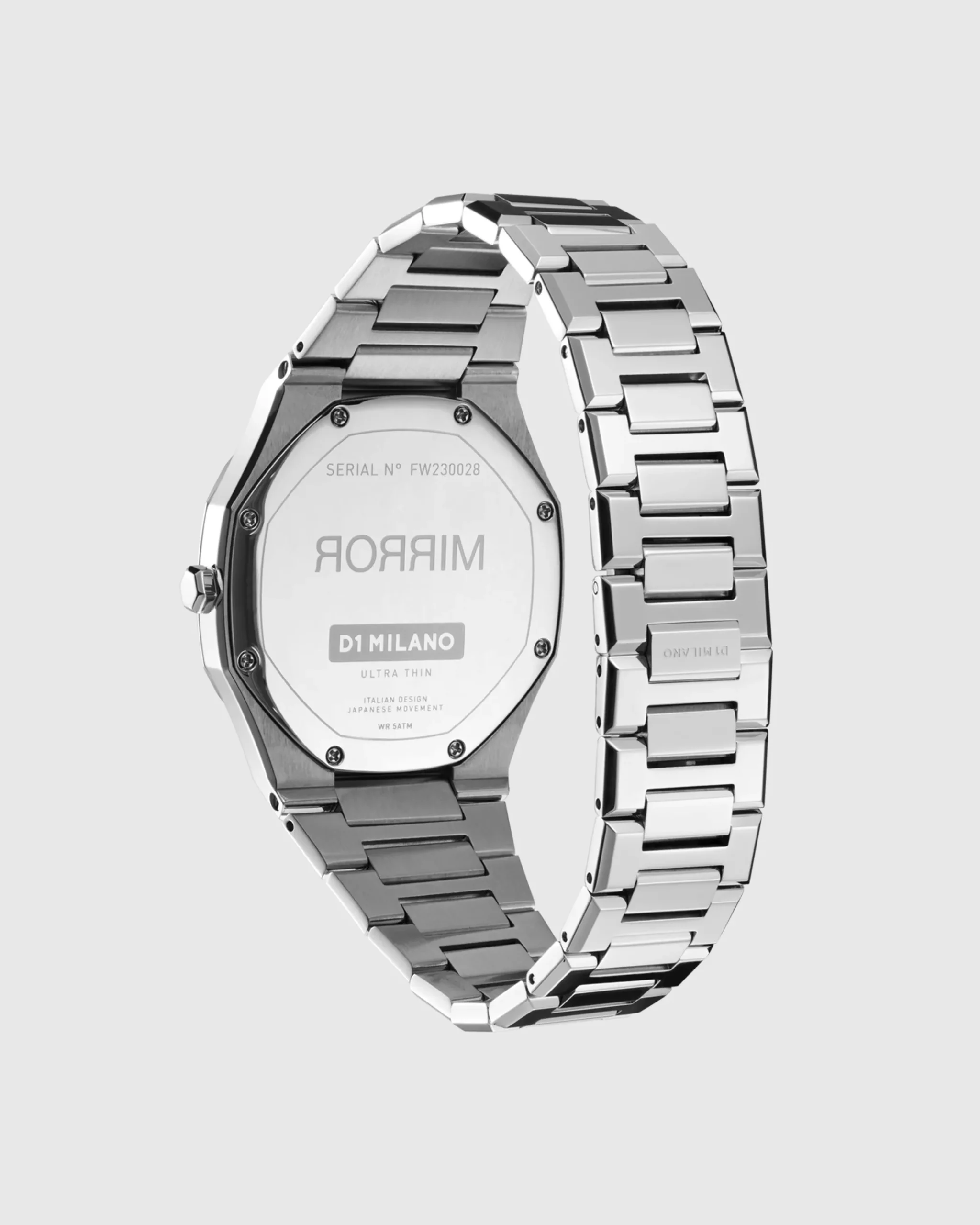 Cheap D1 Milano Ultra Thin 38mm Mirror silver