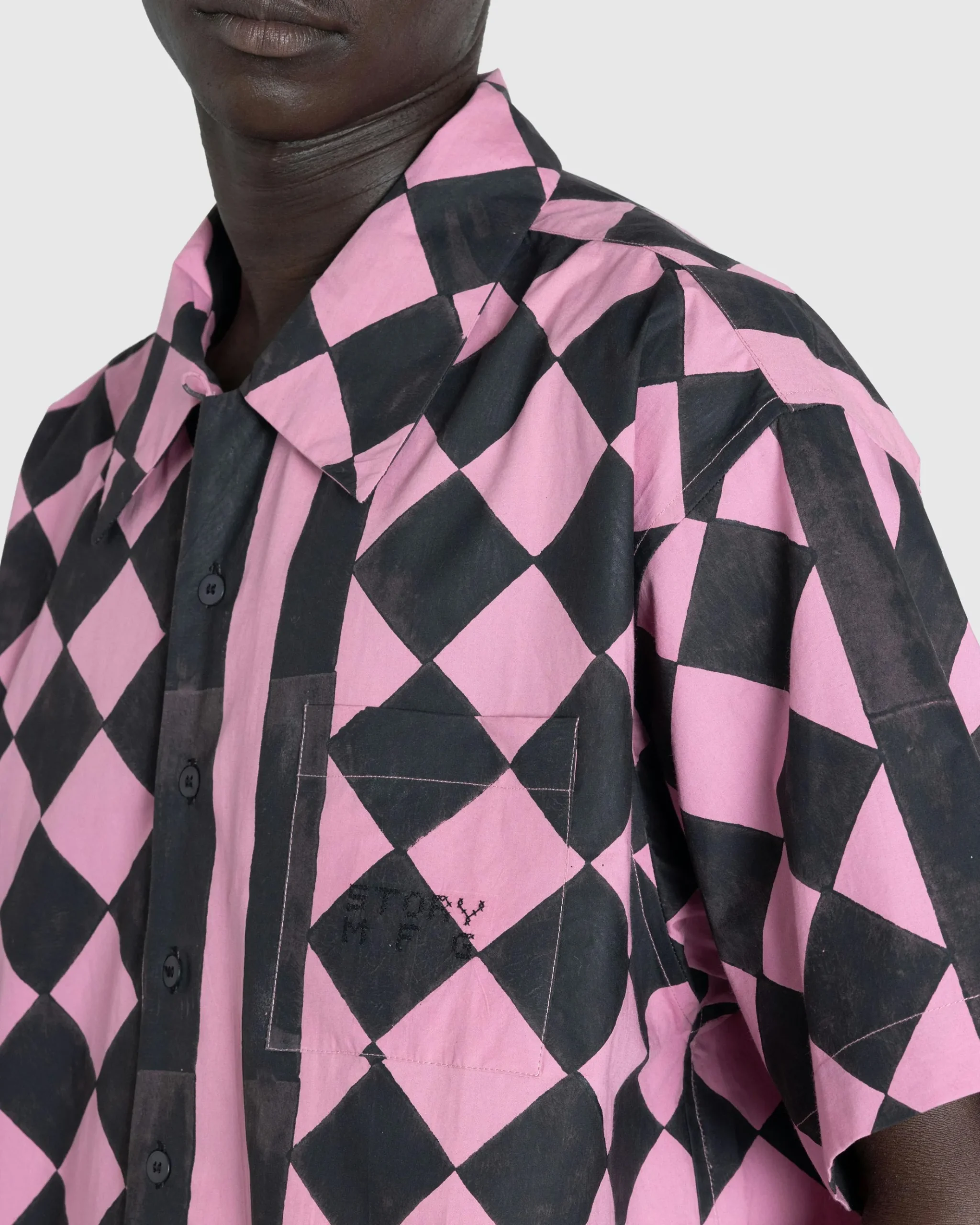 Sale Story mfg. Uniform Shirt Diamond Check diamondcheck