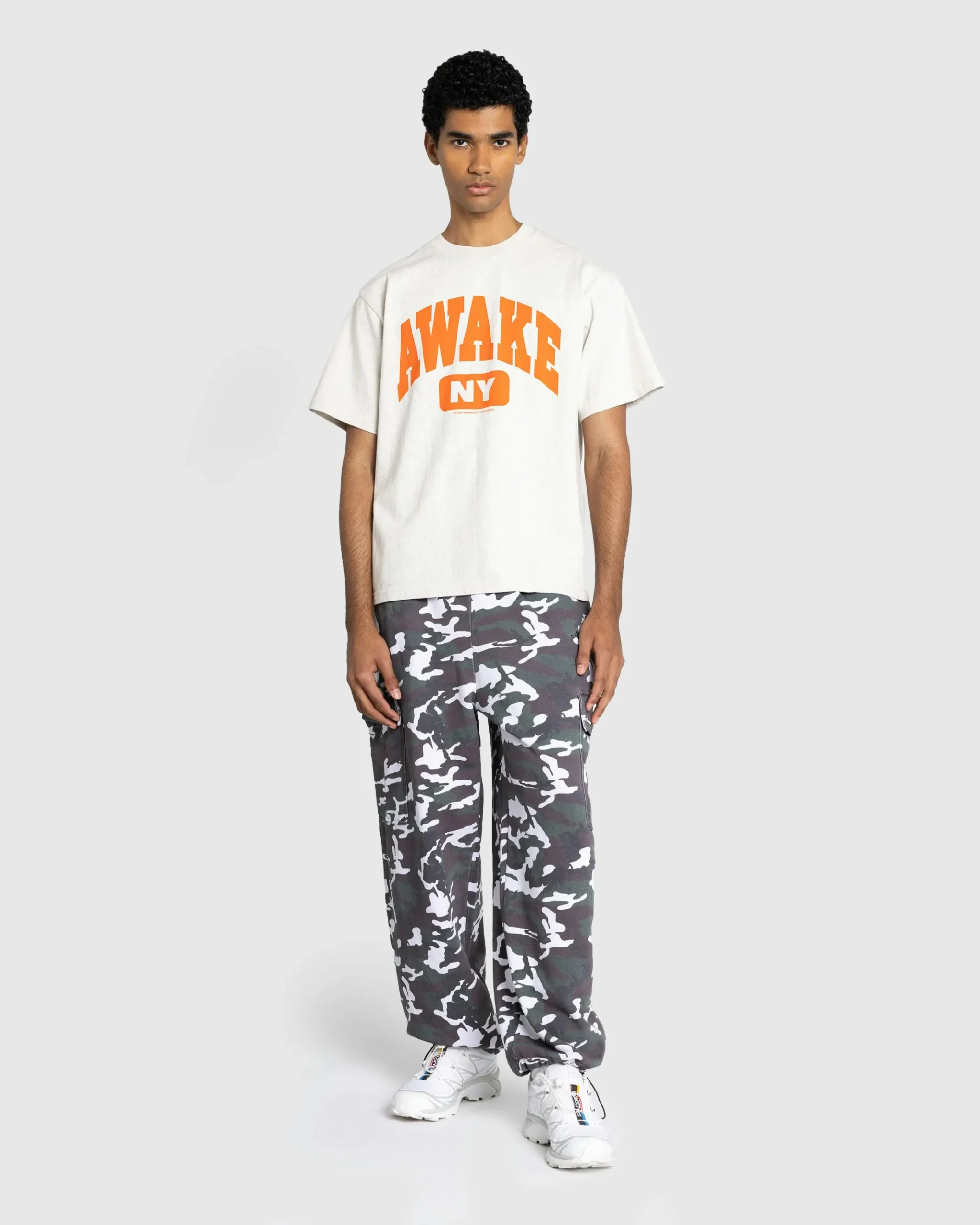 Cheap Awake NY Varsity Tee Charcoal Heather charcoalheather