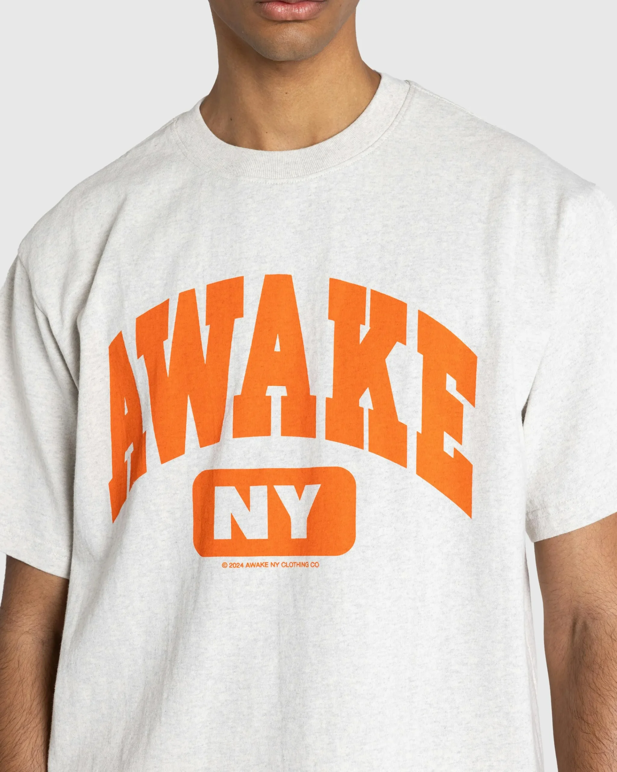 Cheap Awake NY Varsity Tee Charcoal Heather charcoalheather