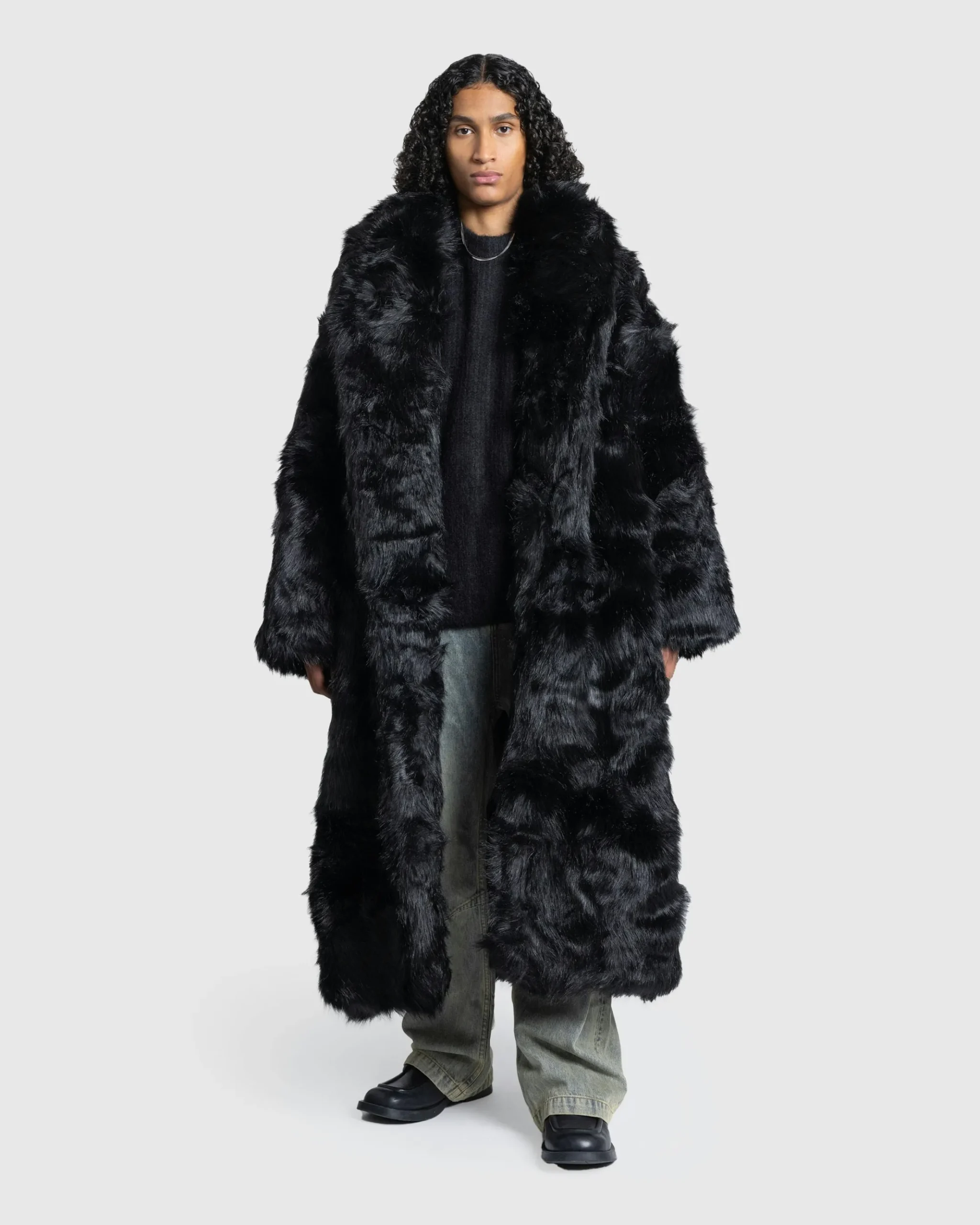 New Entire Studios Vast Fur Coat black