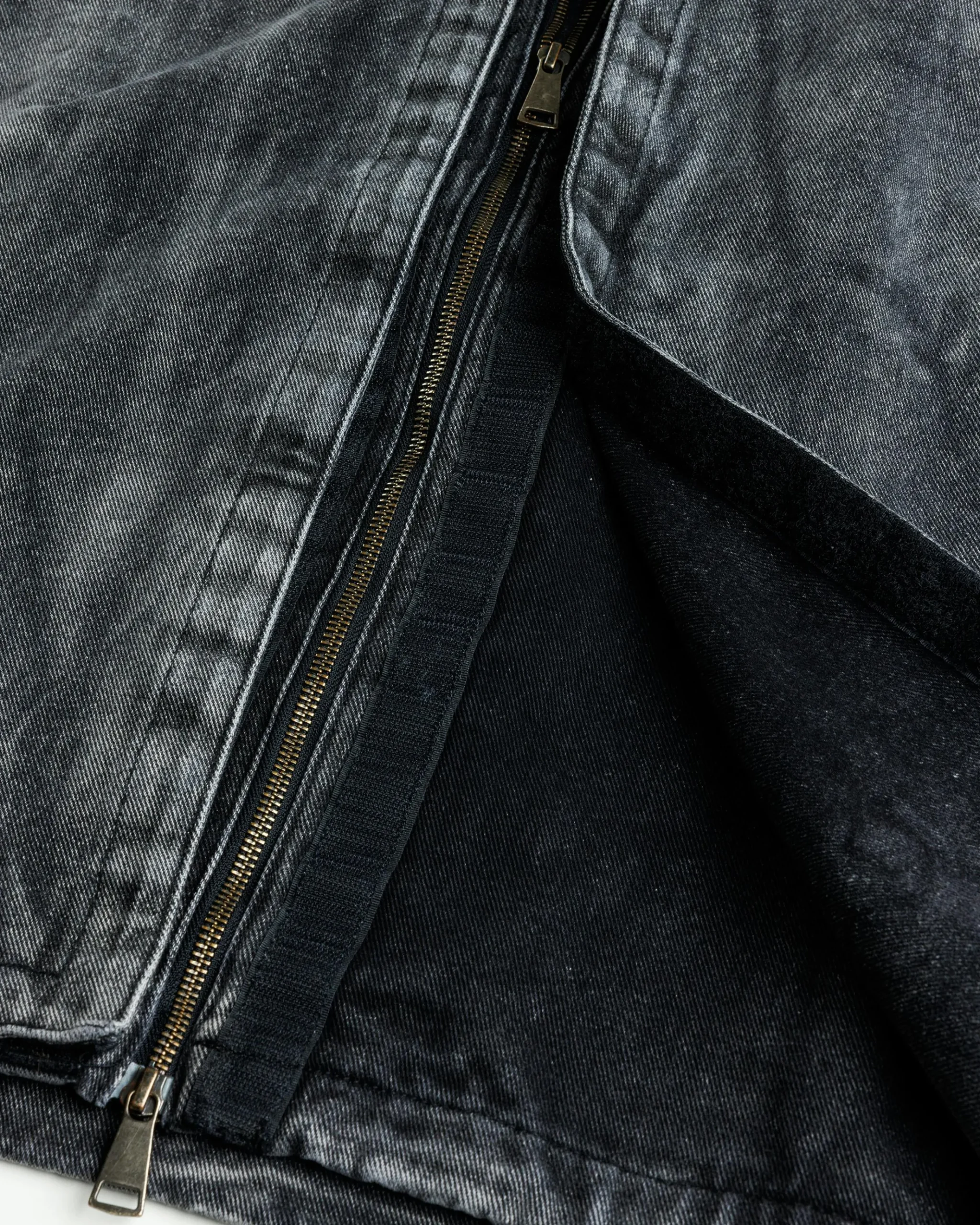 Best Sale Y/Project Velcro Denim Jacket Black Vertical Whiskers blackverticalwhiskers