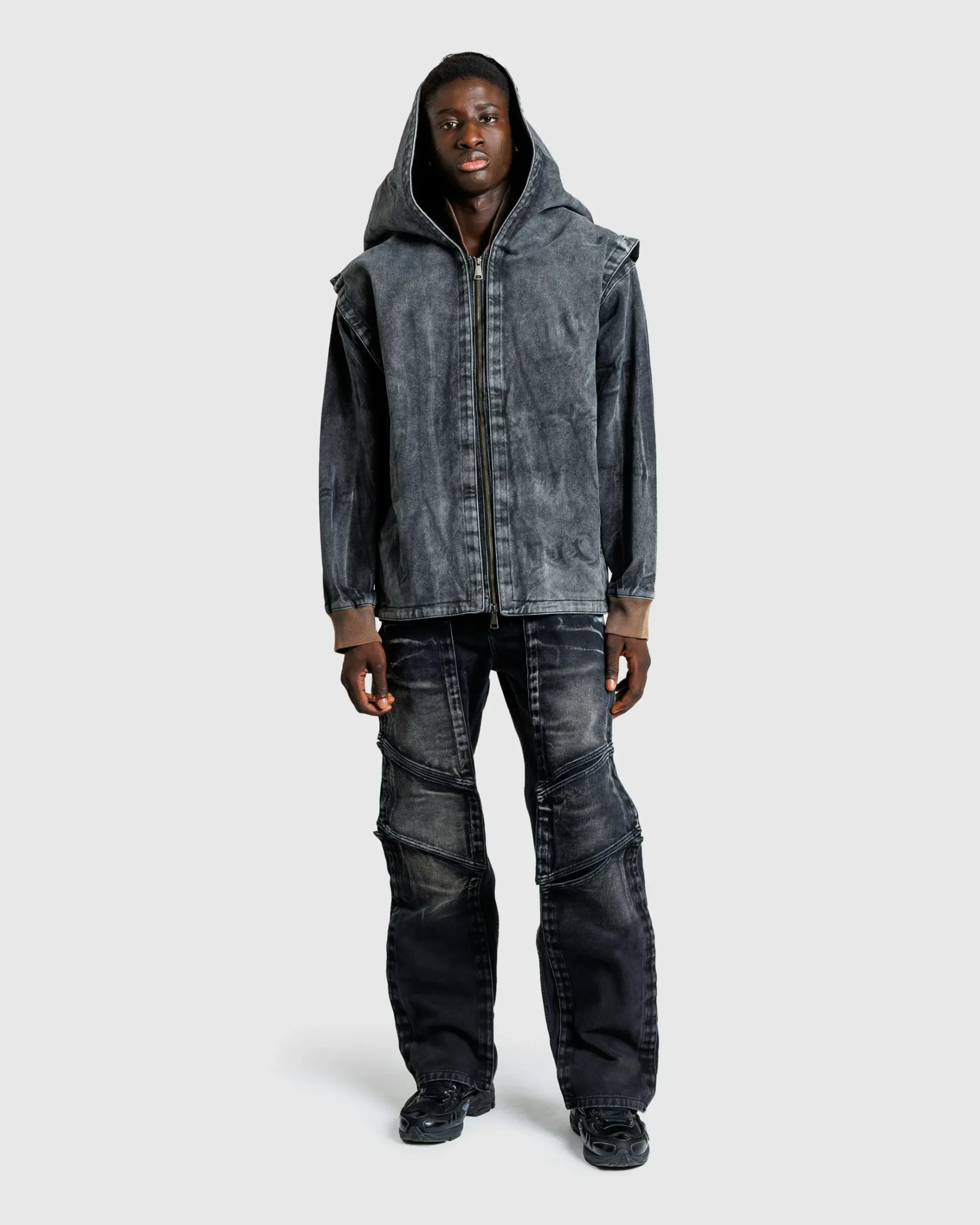 Best Sale Y/Project Velcro Multi Panel Jeans Faded Black fadedblack
