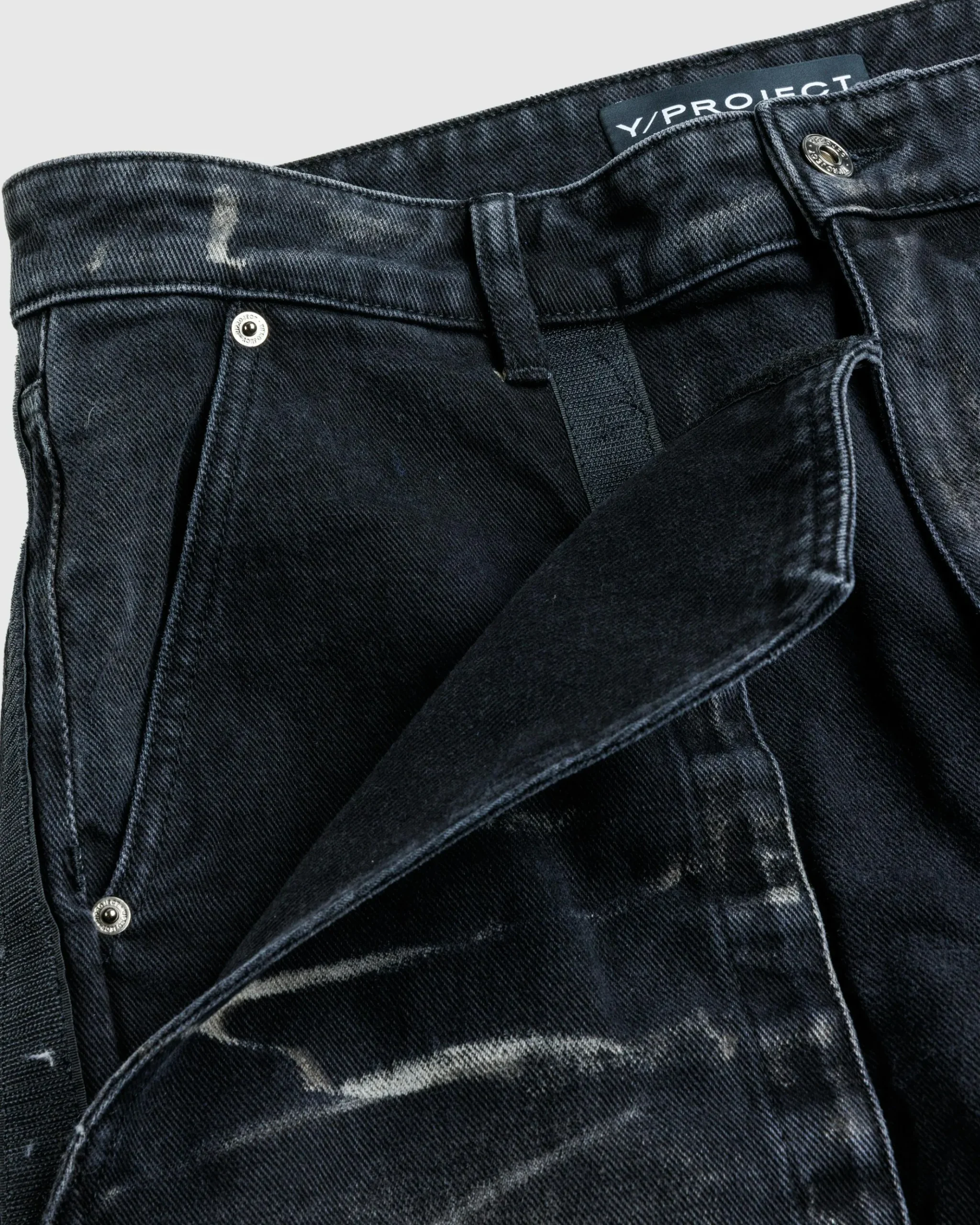 Best Sale Y/Project Velcro Multi Panel Jeans Faded Black fadedblack