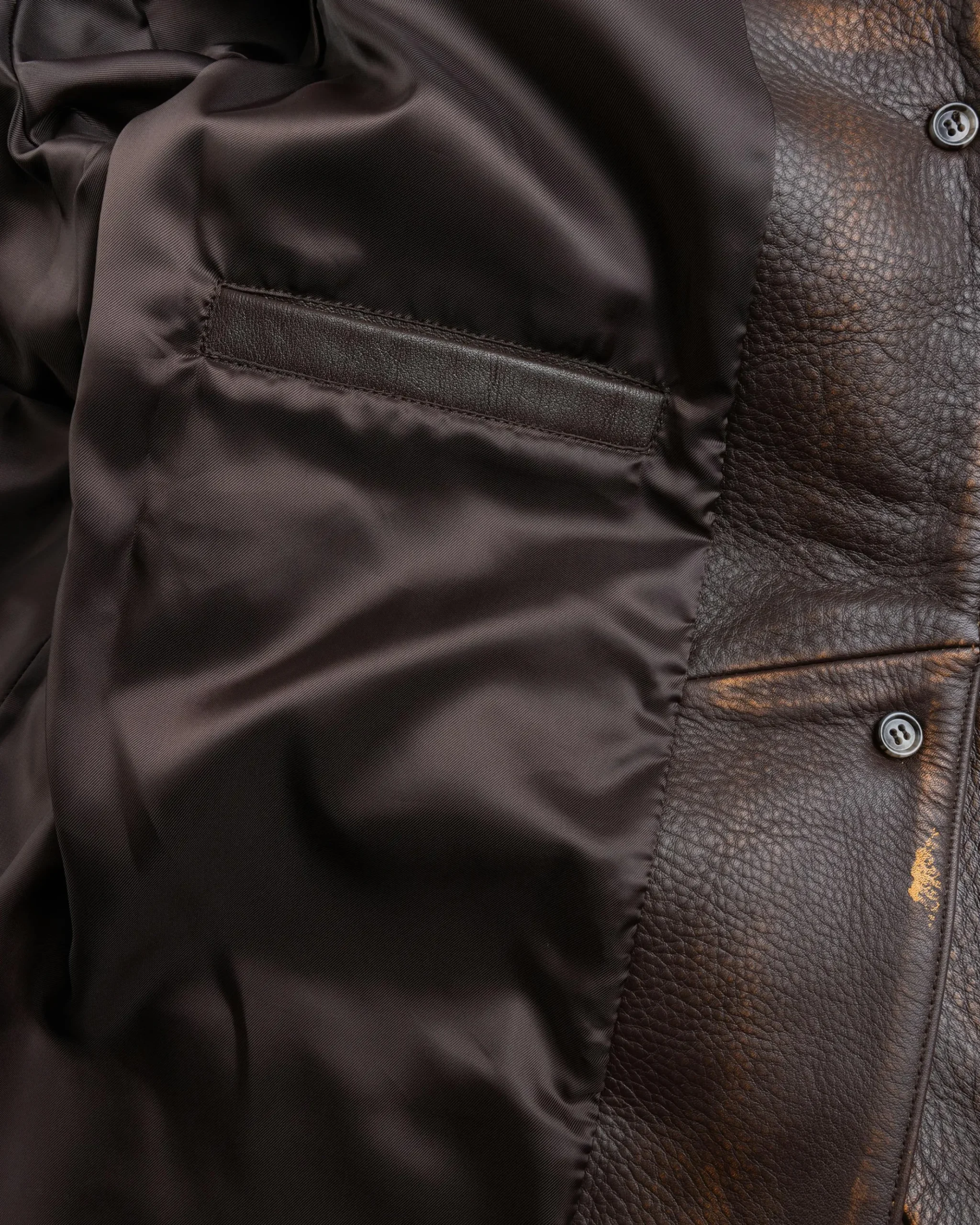 Fashion Guess USA Vintage Leather Jacket Chocolate Mousse f18p