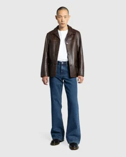 Fashion Guess USA Vintage Leather Jacket Chocolate Mousse f18p