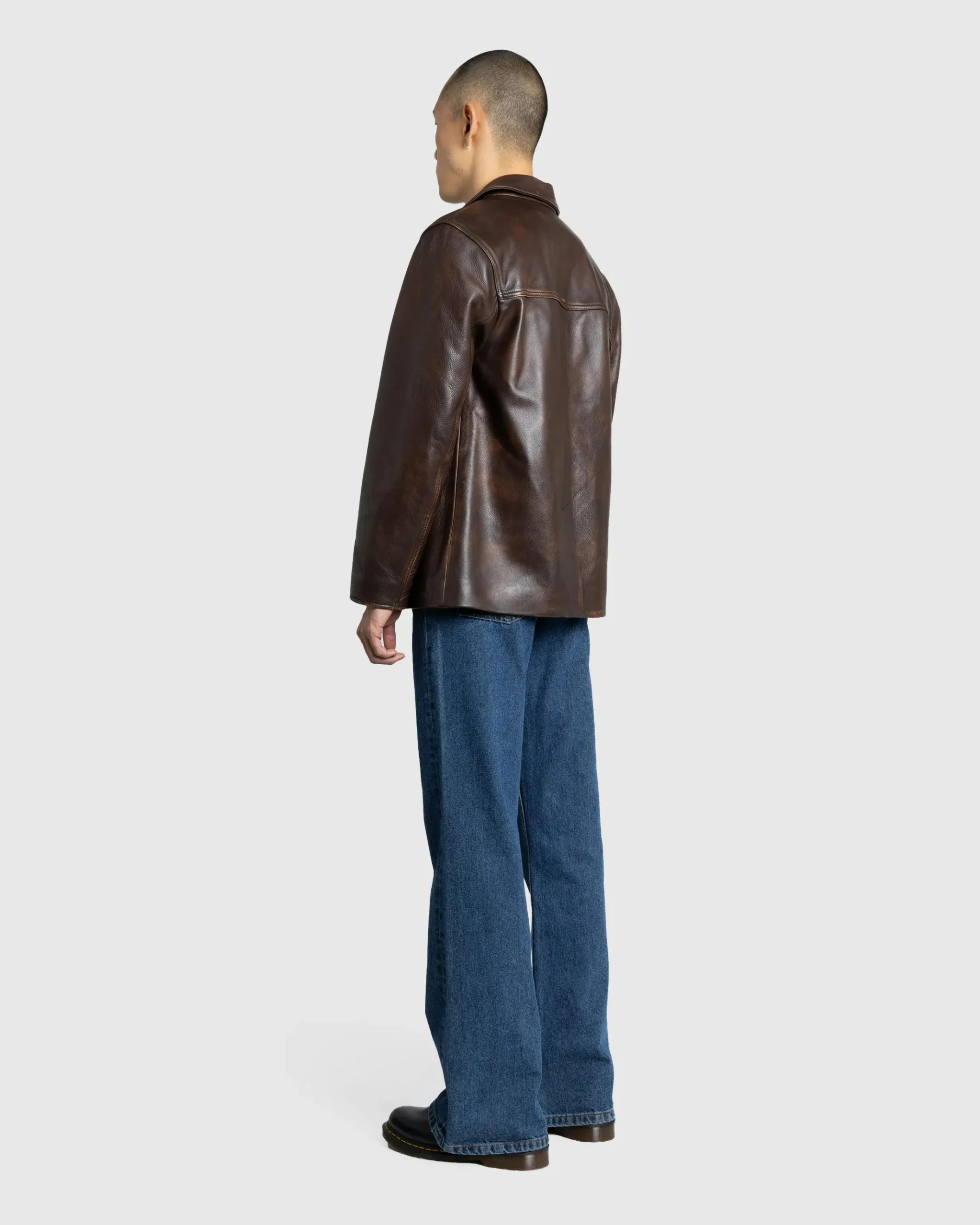 Fashion Guess USA Vintage Leather Jacket Chocolate Mousse f18p