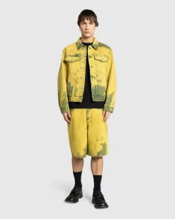 Flash Sale Dries van Noten Vuskin Denim Jacket lime
