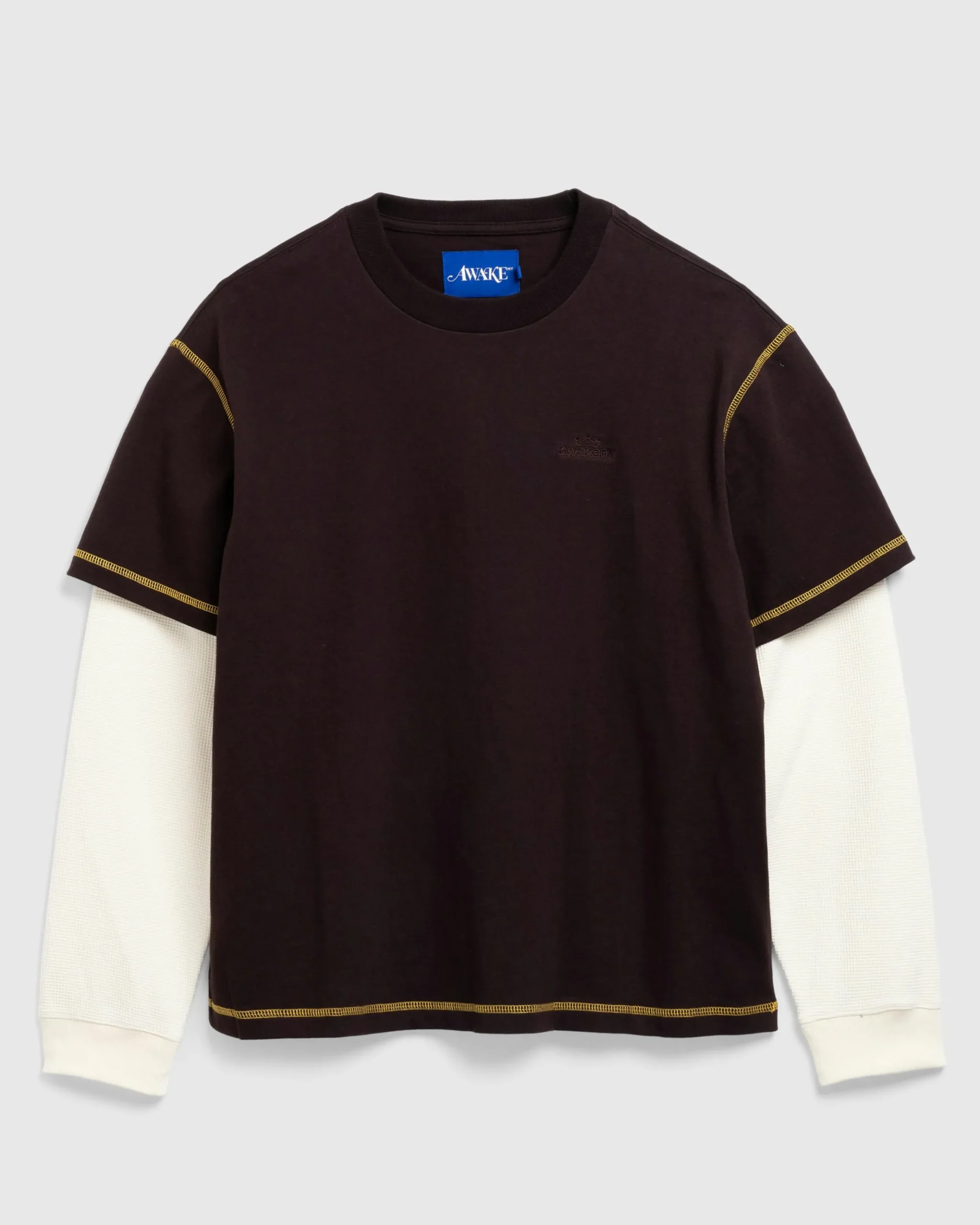 Flash Sale Awake NY Waffle Long-Sleeve Washed Brown washedbrown