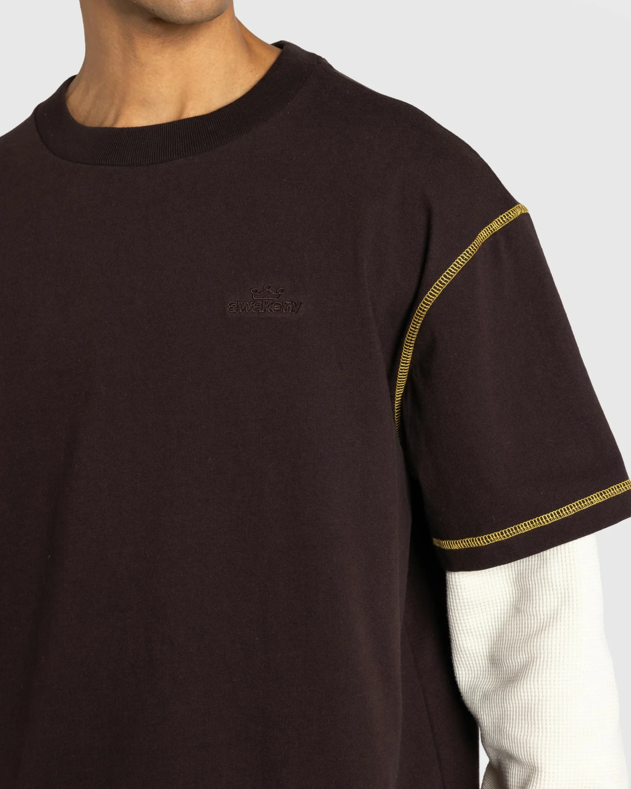 Flash Sale Awake NY Waffle Long-Sleeve Washed Brown washedbrown