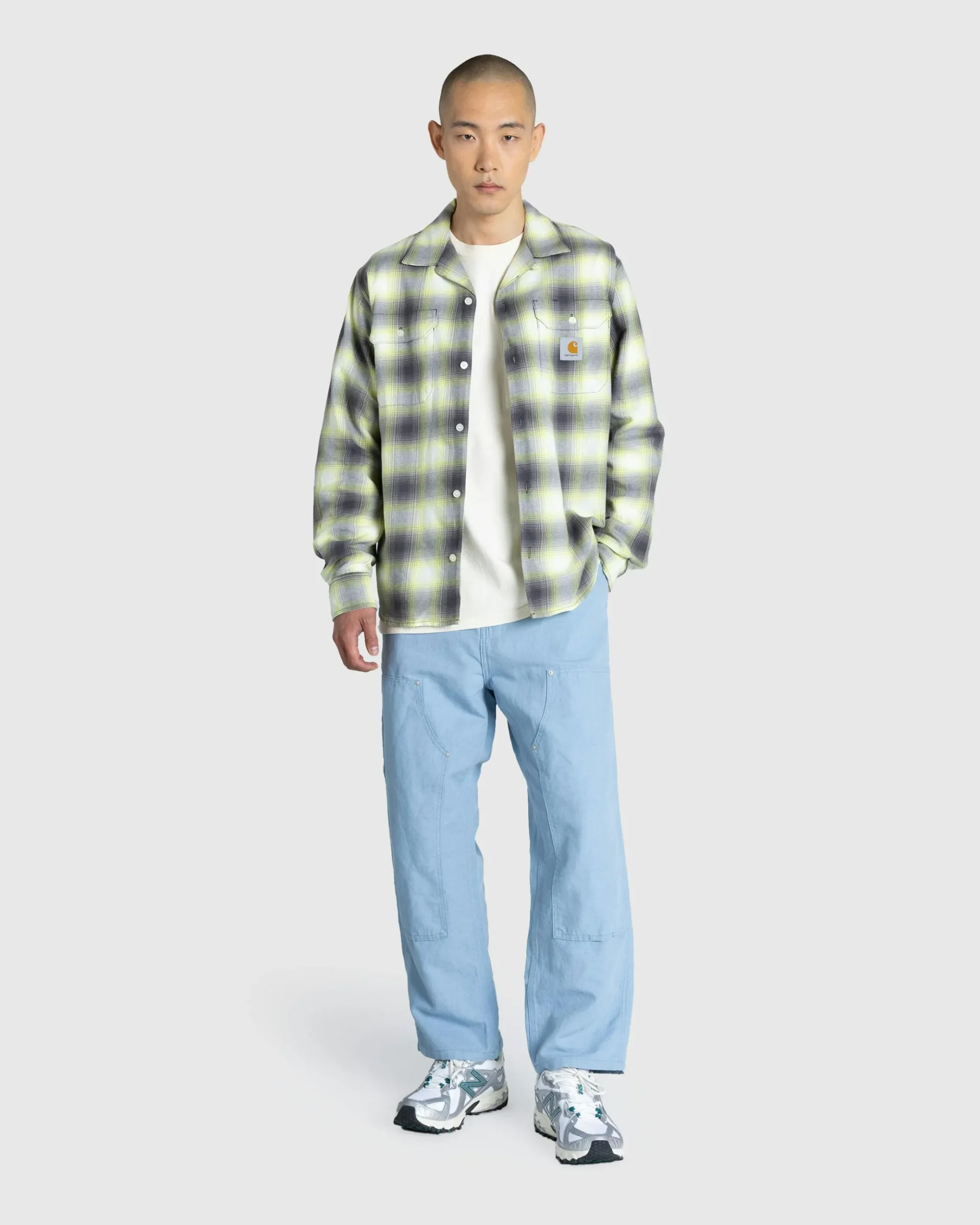New Carhartt WIP Walter Double Knee Pant Misty Sky/Rinsed mistysky/rinsed