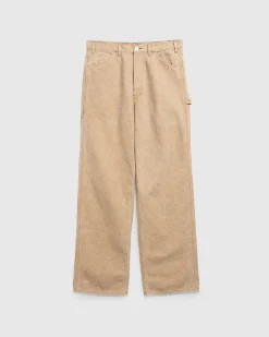Best Sale Auralee Washed Organic Canvas Pants Light Brown lightbrown
