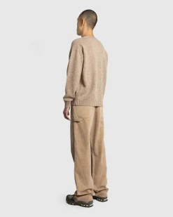 Best Sale Auralee Washed Organic Canvas Pants Light Brown lightbrown