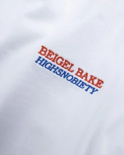 Shop Beigel Bake Watercolor Long-Sleeve Tee white