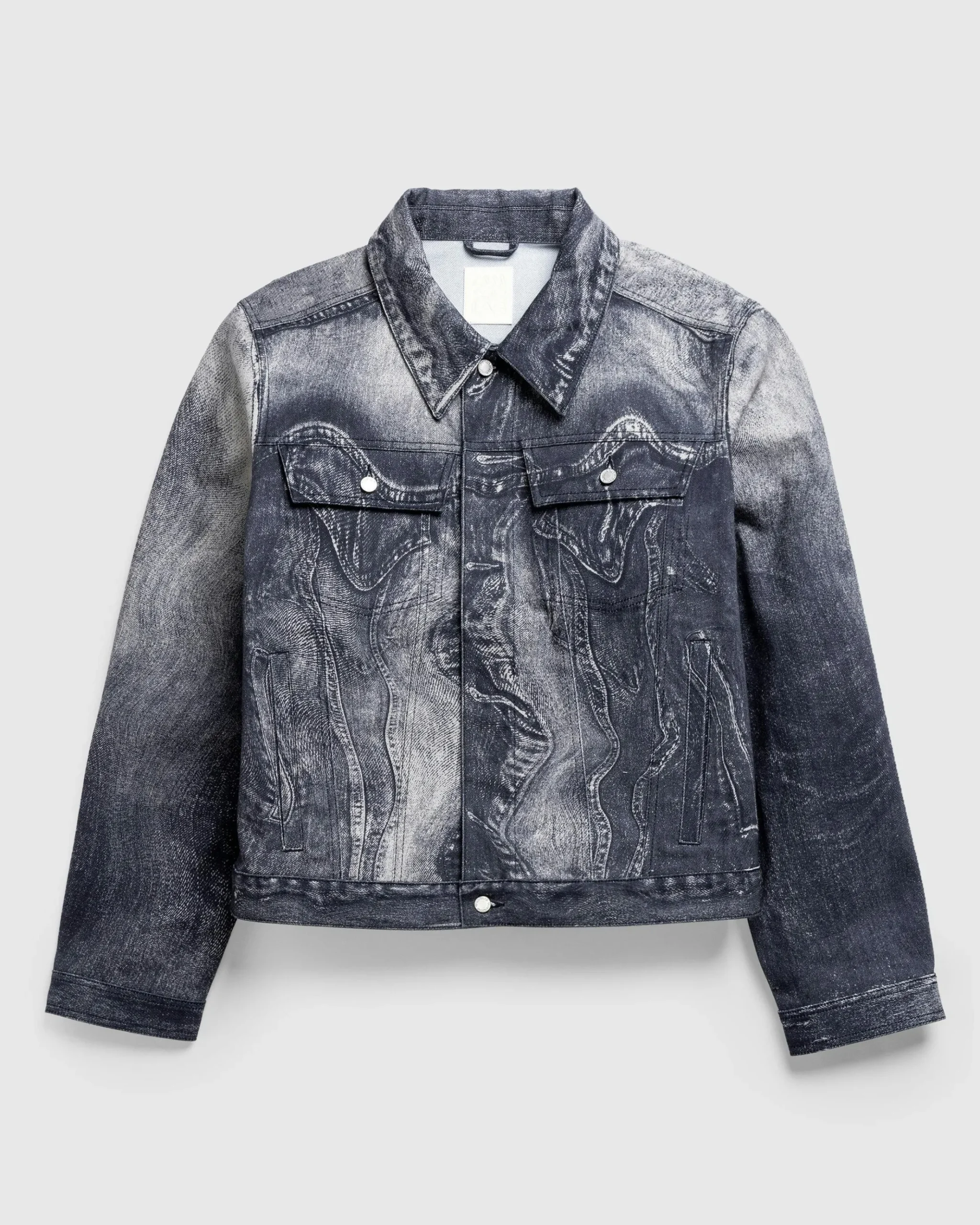 Cheap CAMPERLAB Wavy Denim Jacket Black/Gray multi-assorted