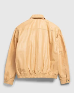 Discount Highsnobiety HS05 Waxed Leather Bomber Sand beige