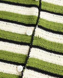 Cheap Bode Weedy Crochet LS Shirt greenmulti