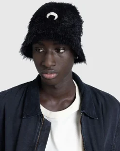 Cheap Marine Serre Wild Puffy Knit Bucket Hat black