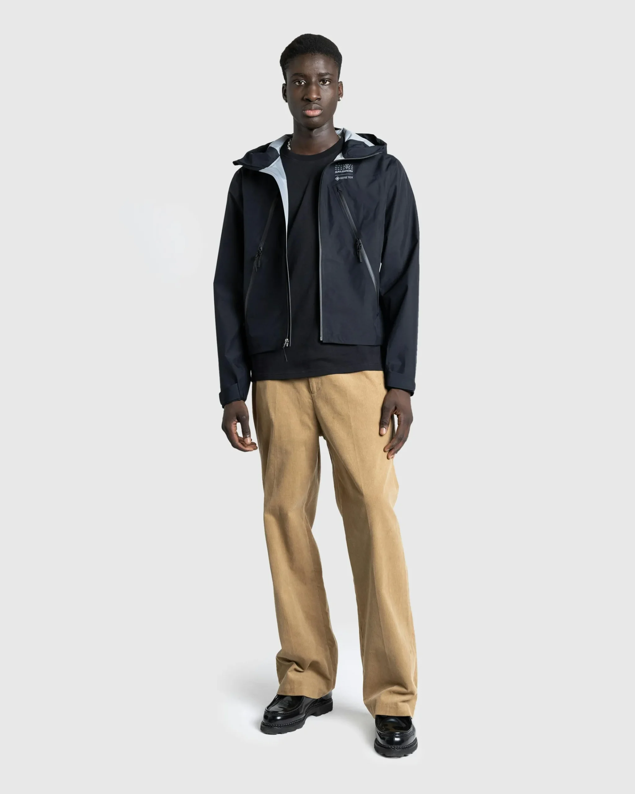 Shop MM6 Maison Margiela Windbreaker Deep Black deepblack