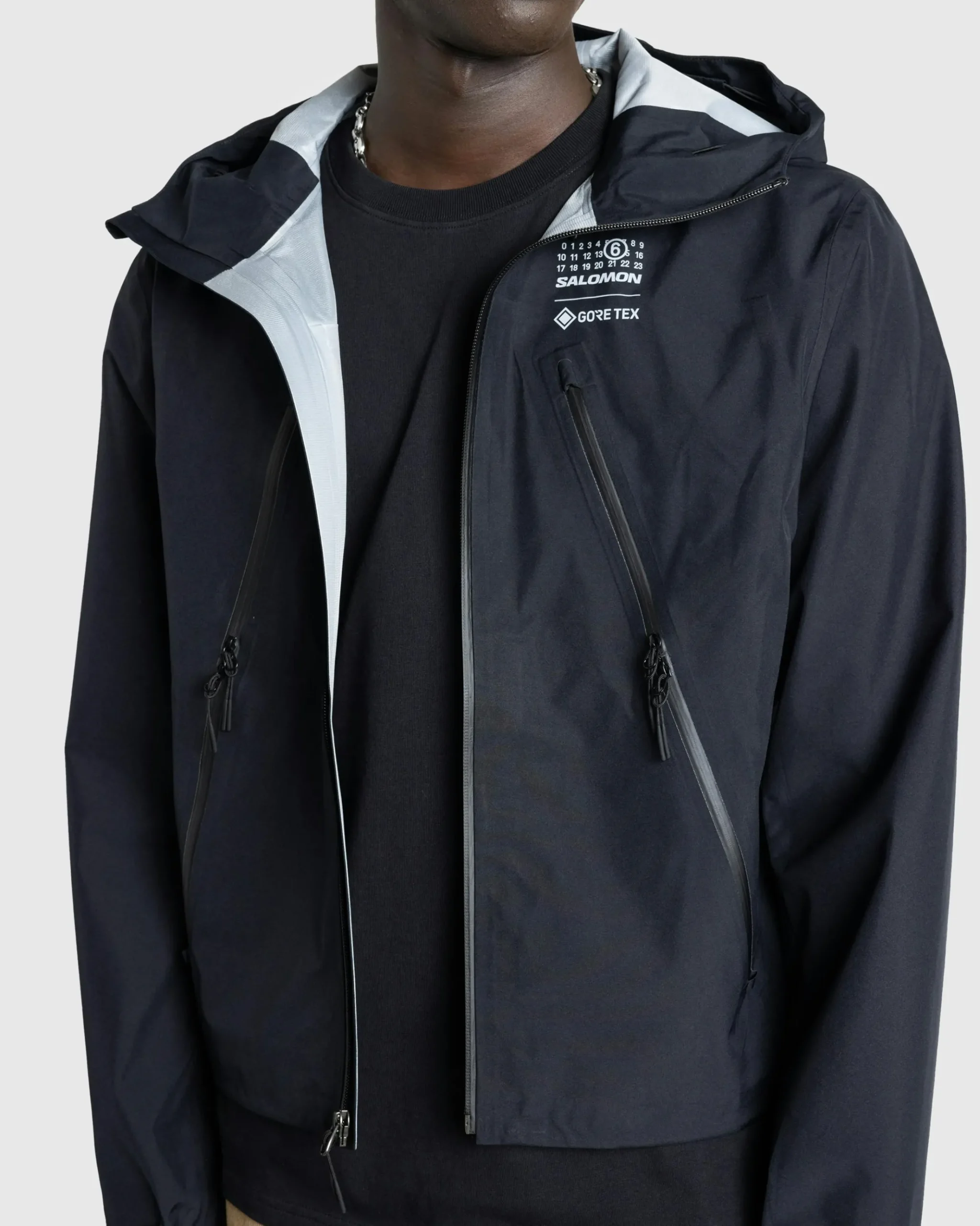 Shop MM6 Maison Margiela Windbreaker Deep Black deepblack