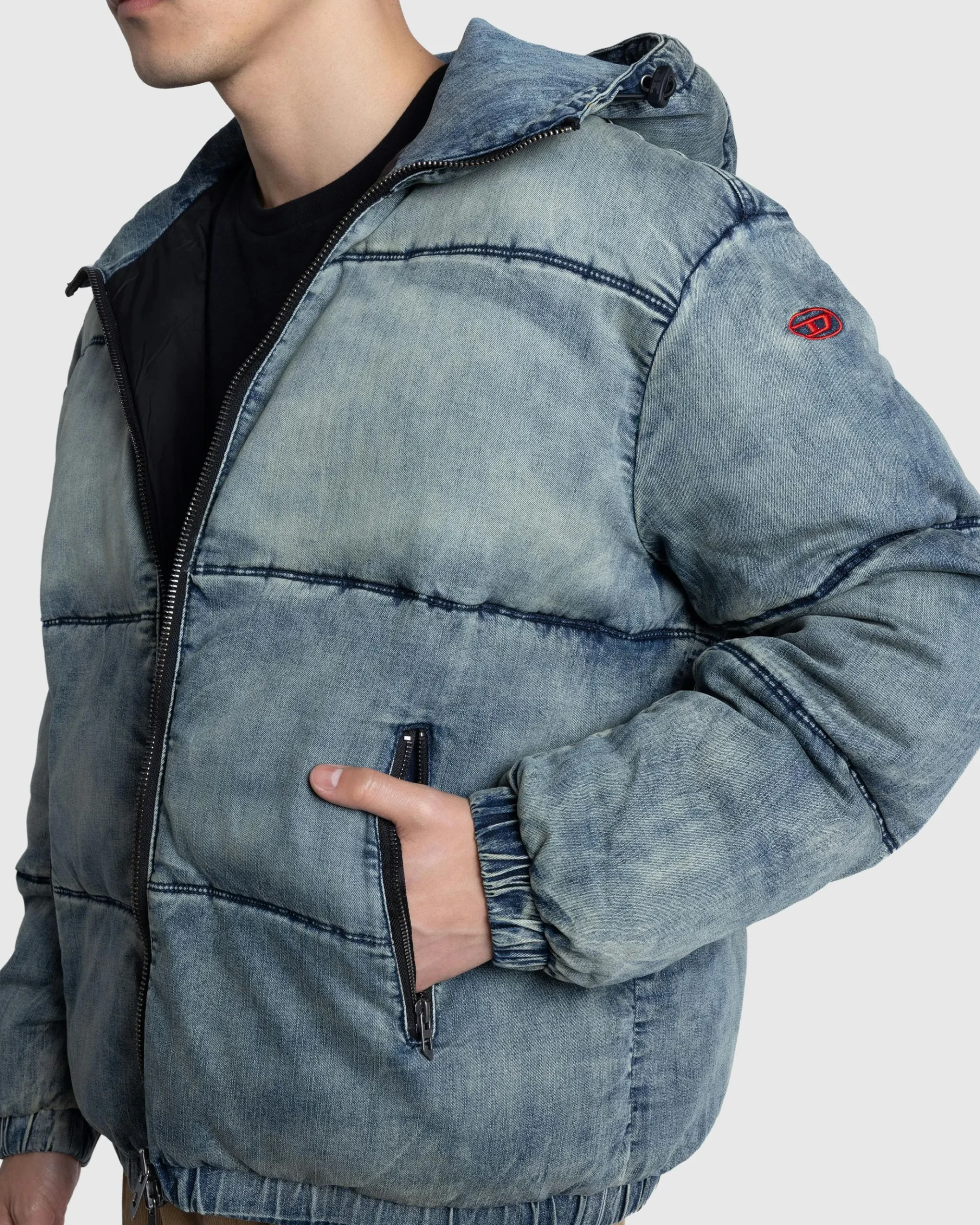 Shop Diesel W-Mons Jacket Denim blue