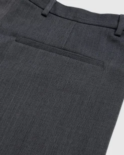 Store Acne Studios Wool Blend Tailored Trousers Dark Grey Melange darkgreymelange