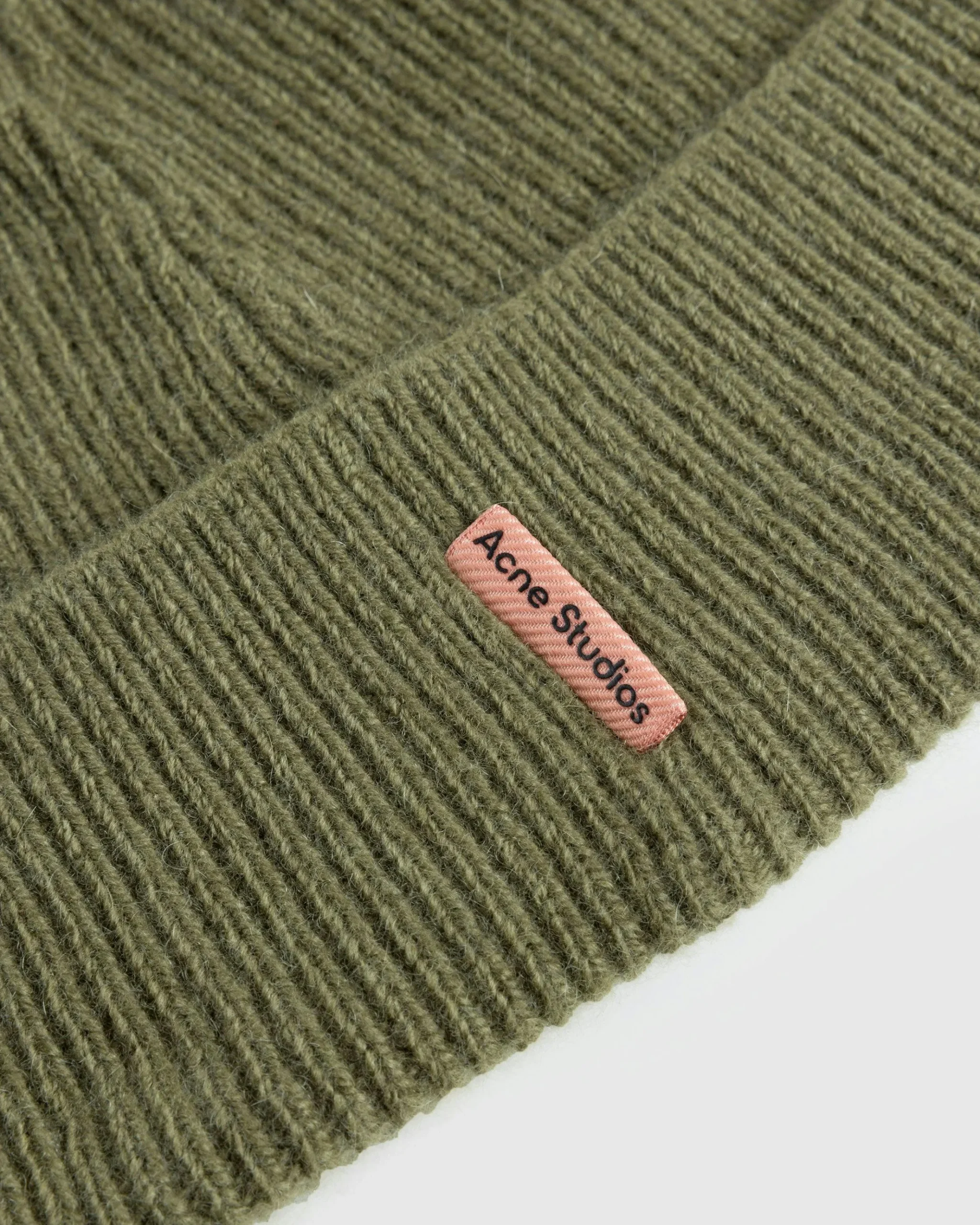 New Acne Studios Wool Cashmere Beanie Olive Green olivegreen