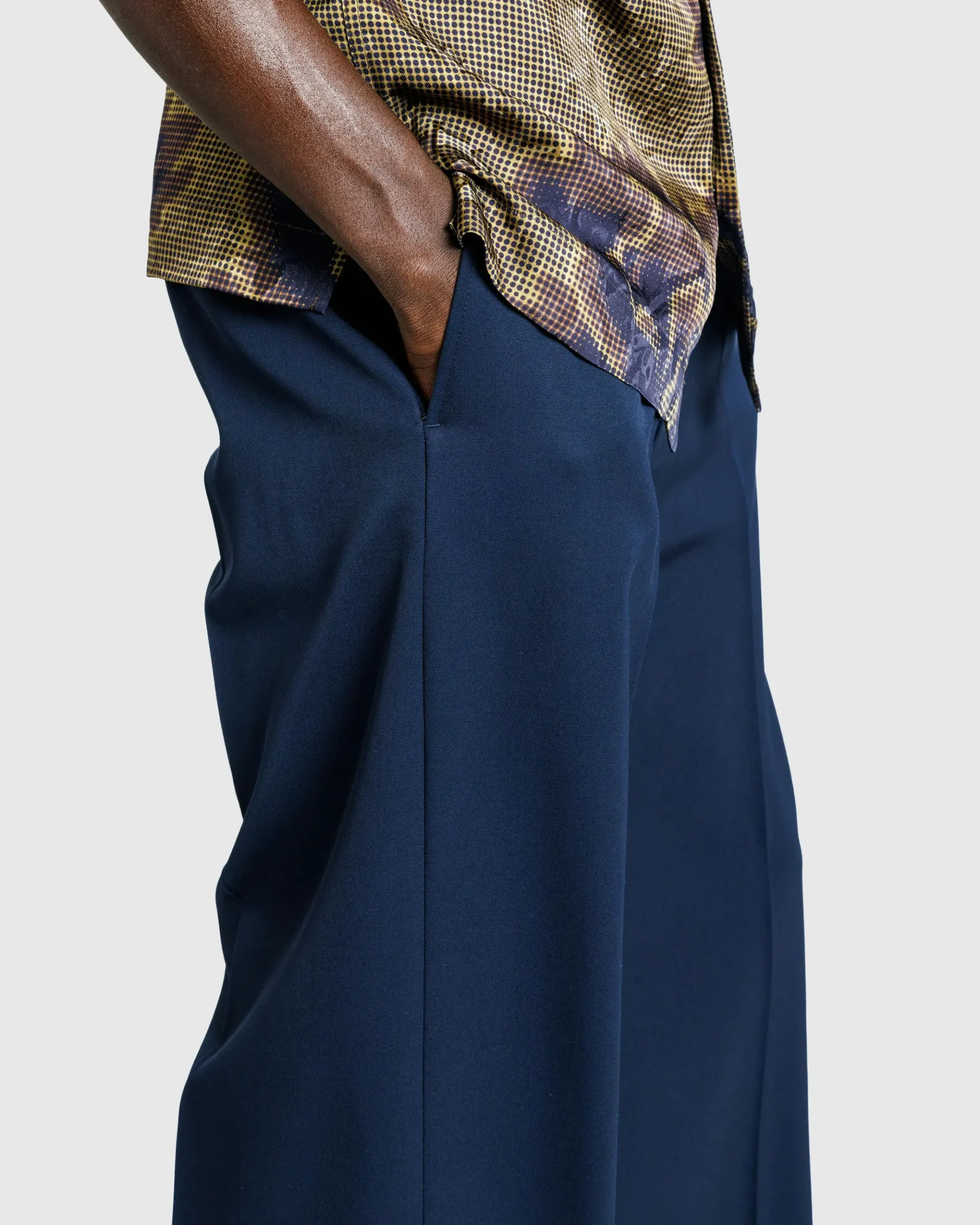 Flash Sale Dries van Noten Wool Flared Pants navy