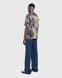 Flash Sale Dries van Noten Wool Flared Pants navy